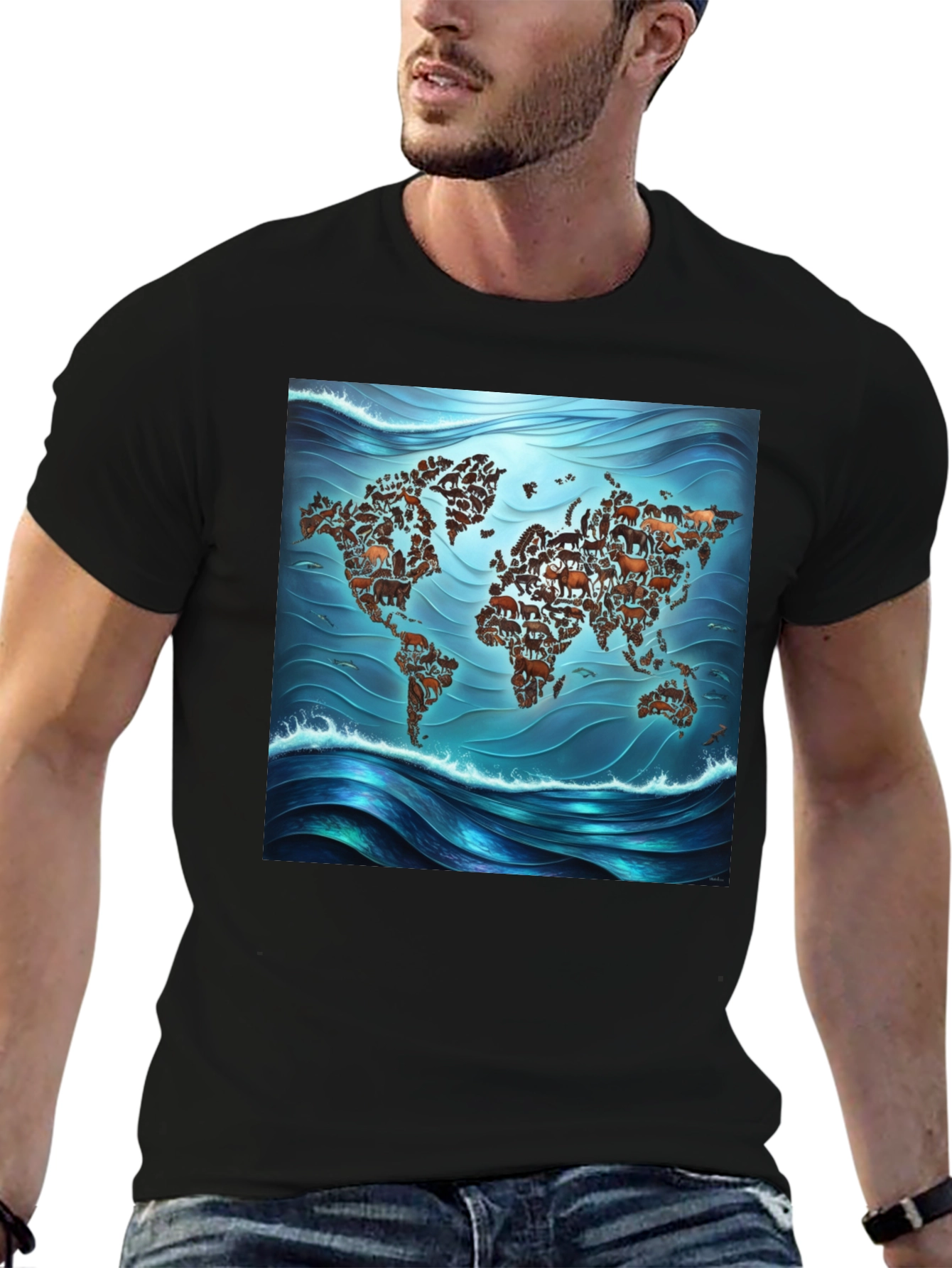 Animal Map Tee - Global Wildlife T-Shirt