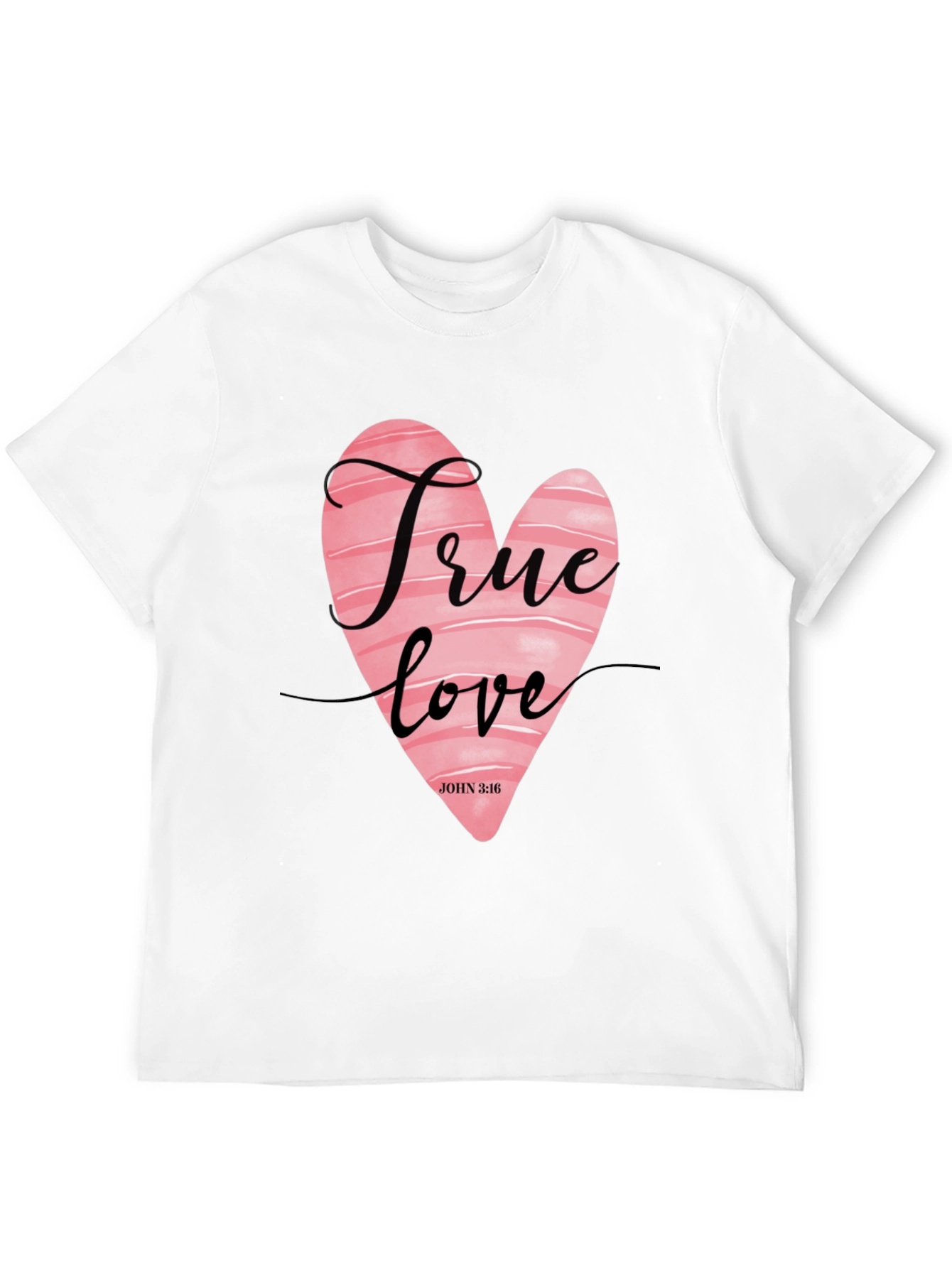 True Love Heart Graphic Tee - Black Casual Shirt
