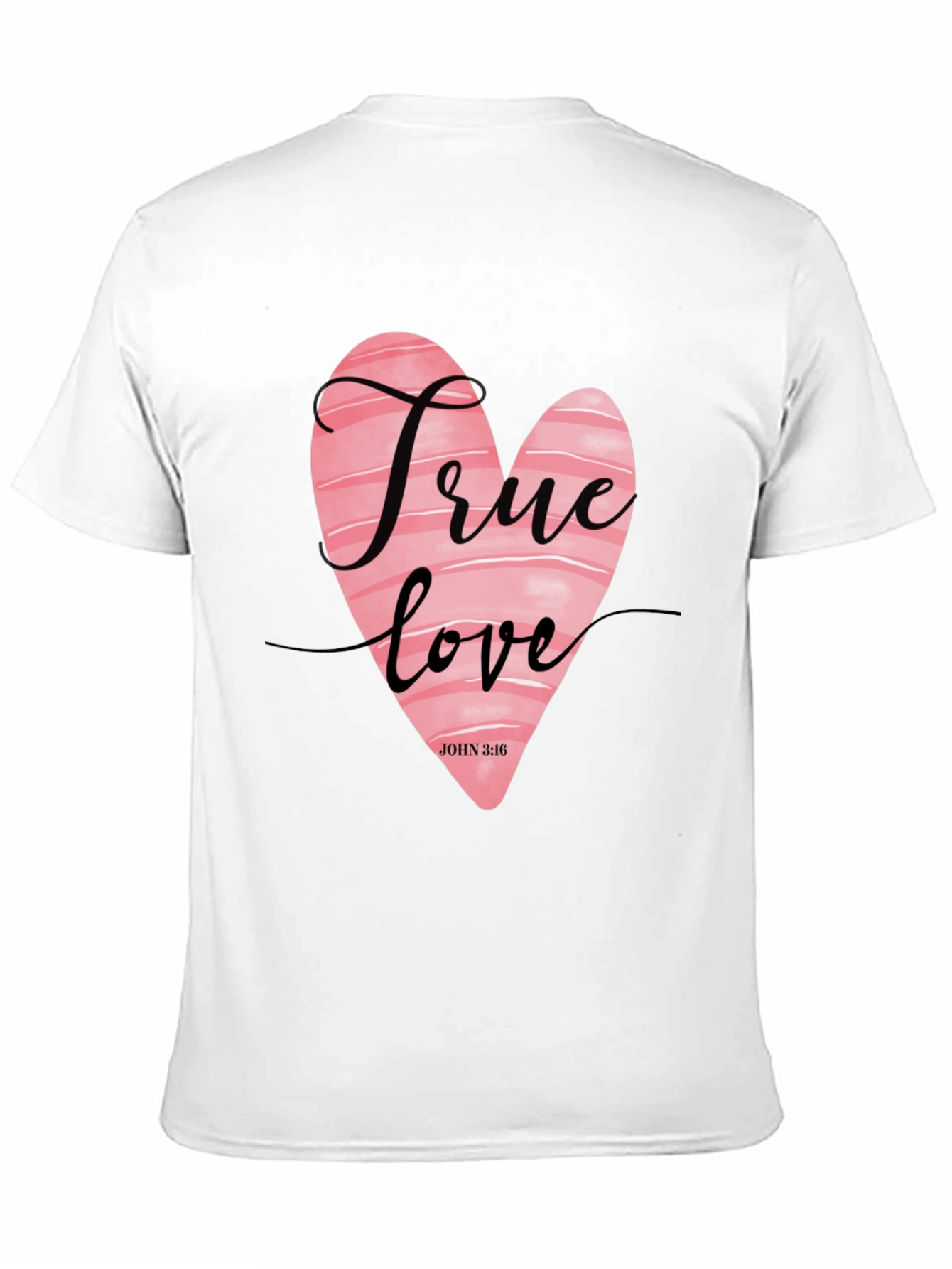 True Love Heart Graphic Tee - Black Casual Shirt
