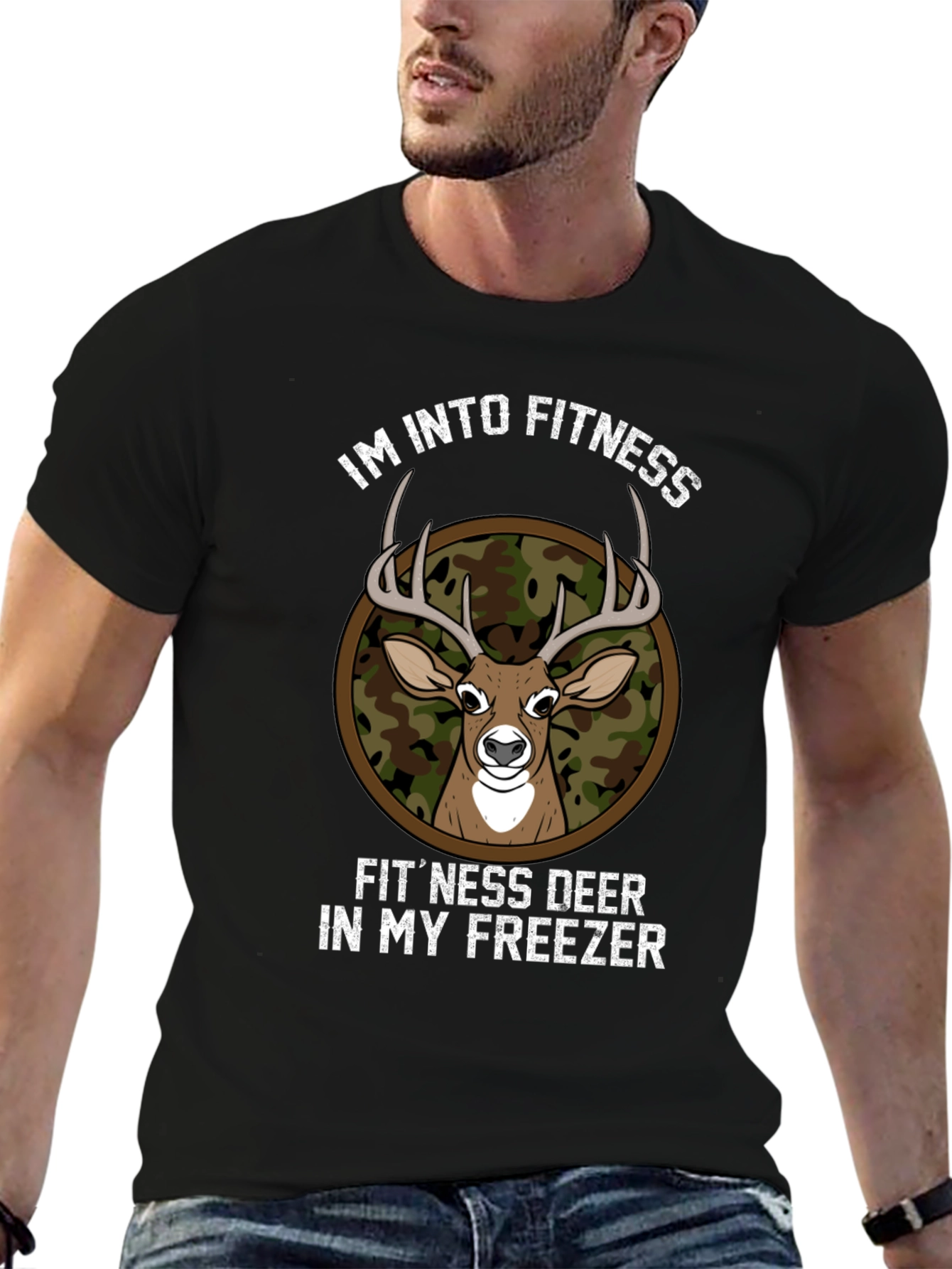 Fitness Deer T-Shirt - Hunting Humor Tee