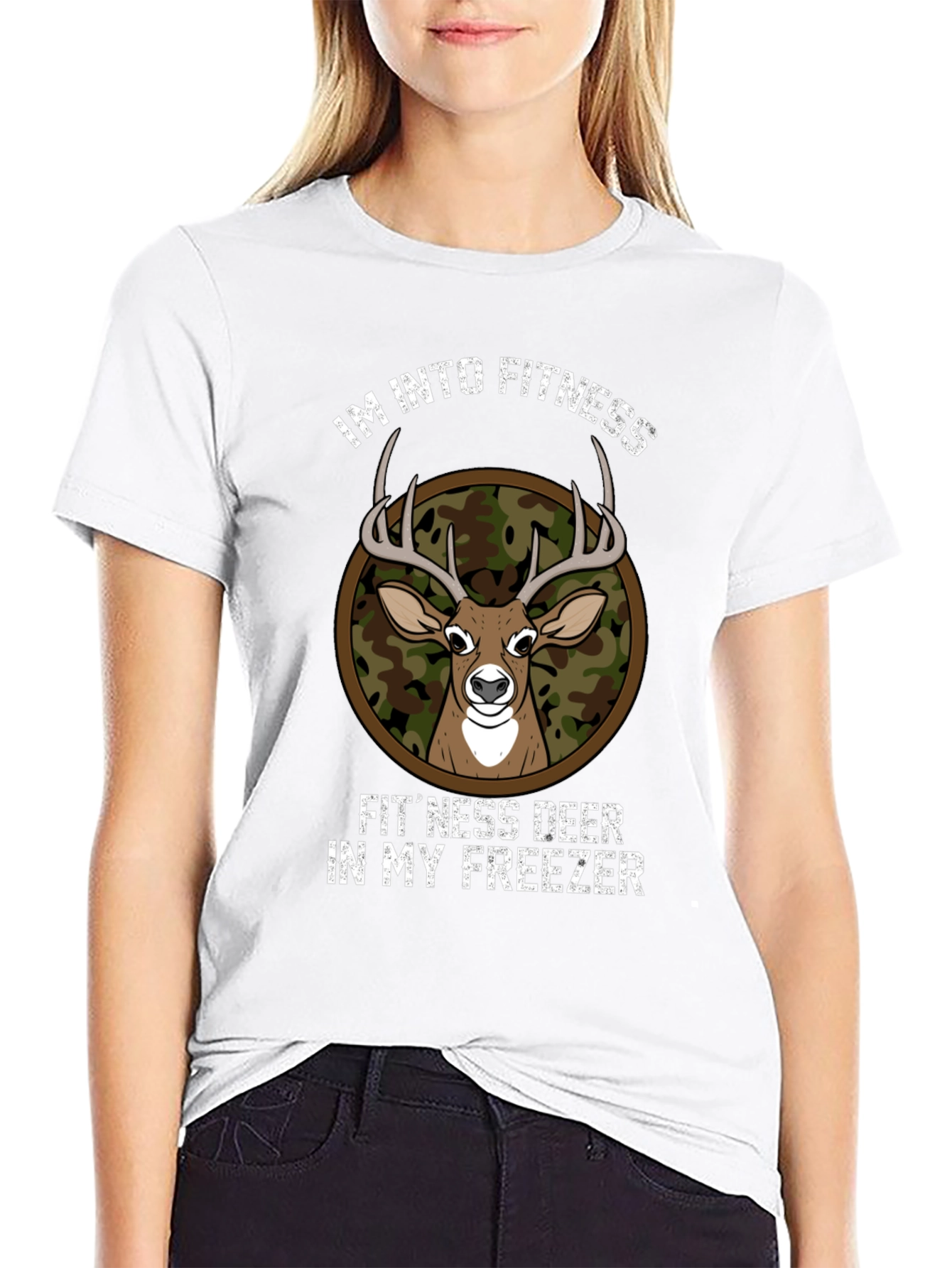 Fitness Deer T-Shirt - Hunting Humor Tee