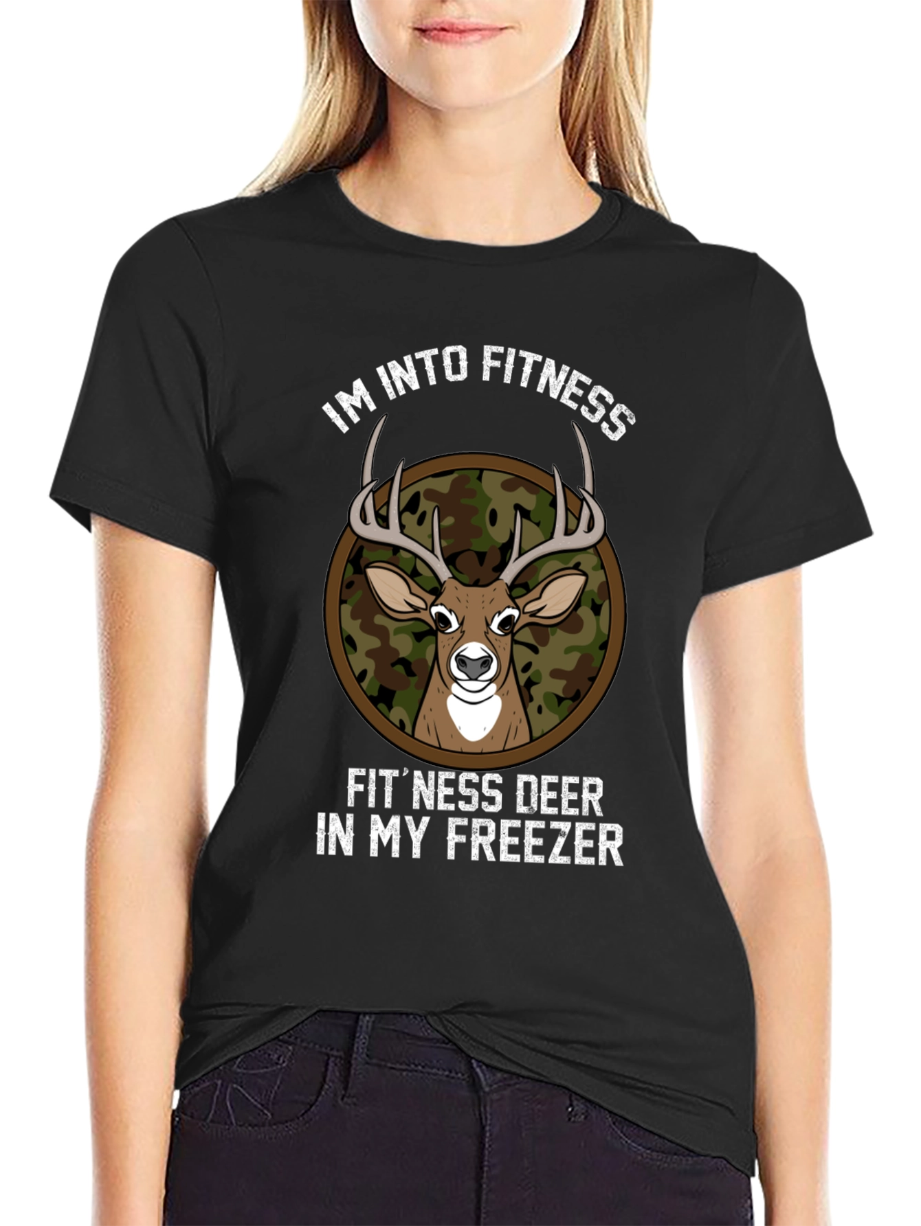 Fitness Deer T-Shirt - Hunting Humor Tee