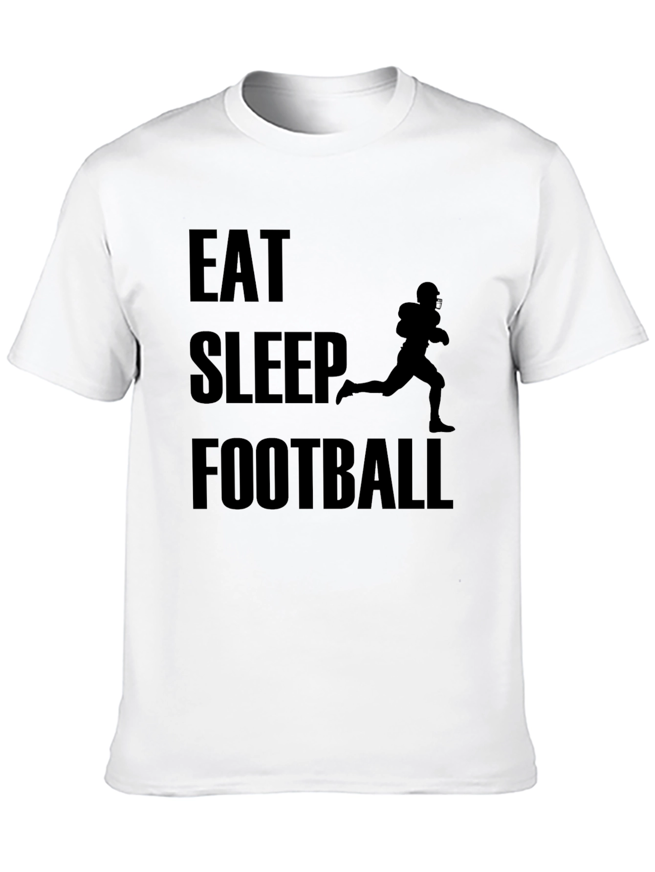Eat Sleep Football T-Shirt - Black Graphic Tee