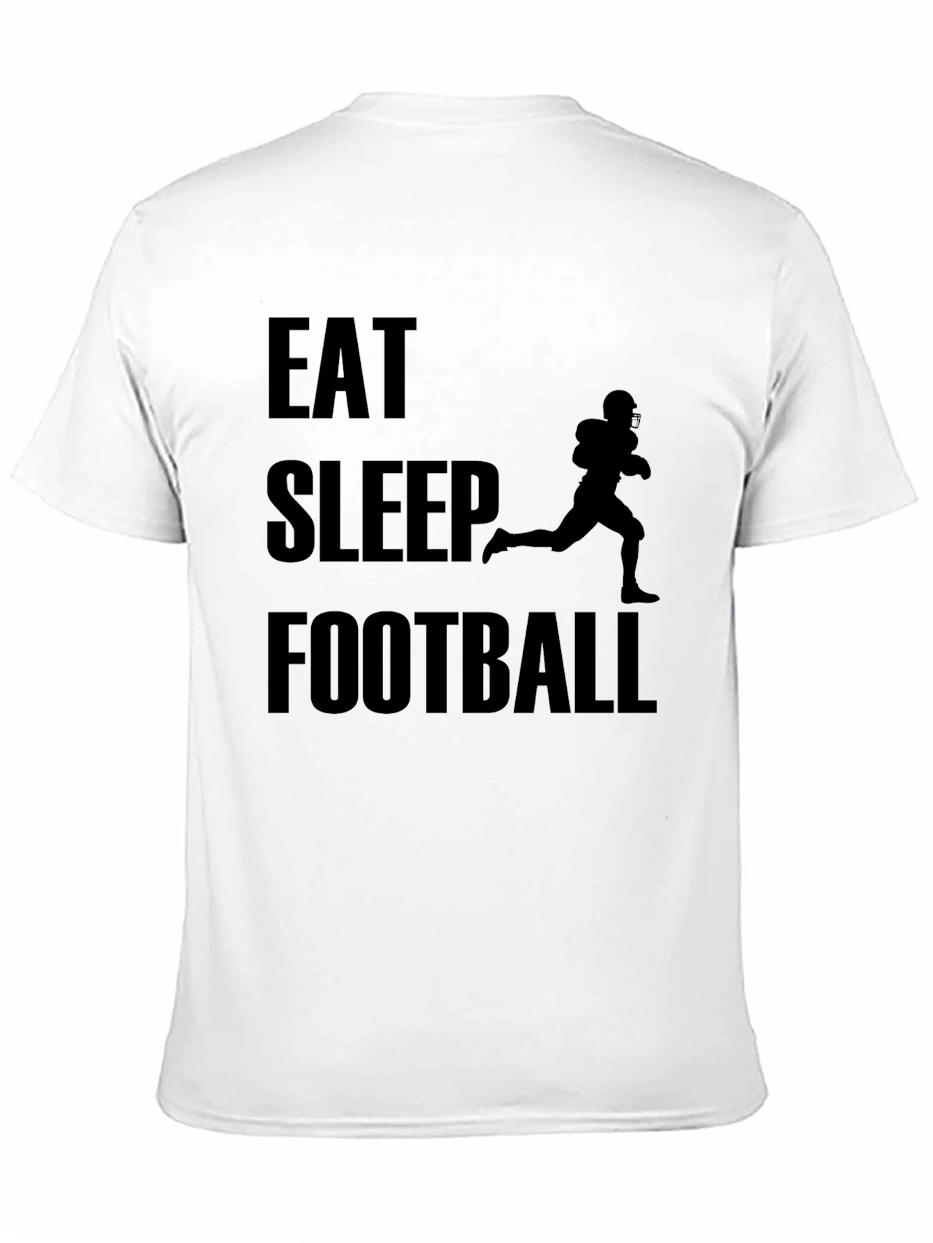 Eat Sleep Football T-Shirt - Black Graphic Tee
