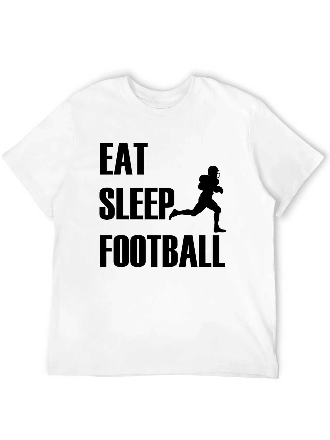 Eat Sleep Football T-Shirt - Black Graphic Tee