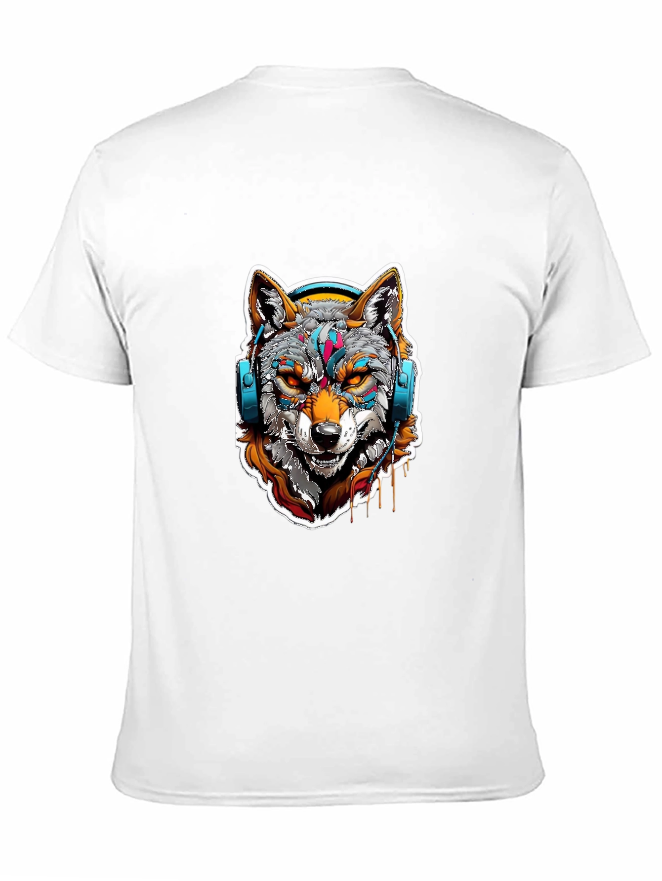 Wolf Headphone Graphic Tee - Bold Style
