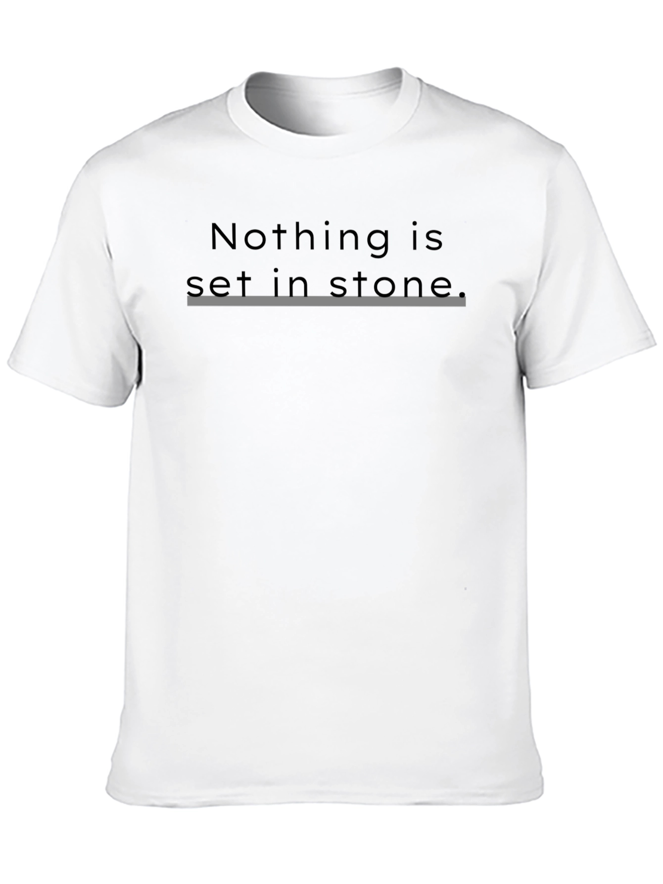 Nothing Is Set In Stone Graphic Tee - Black