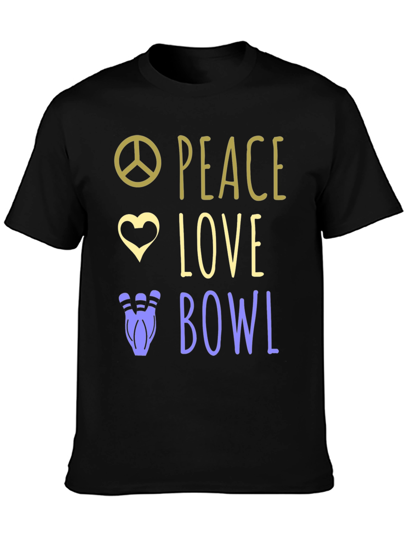 Peace Love Bowl T-Shirt Bowling Gift