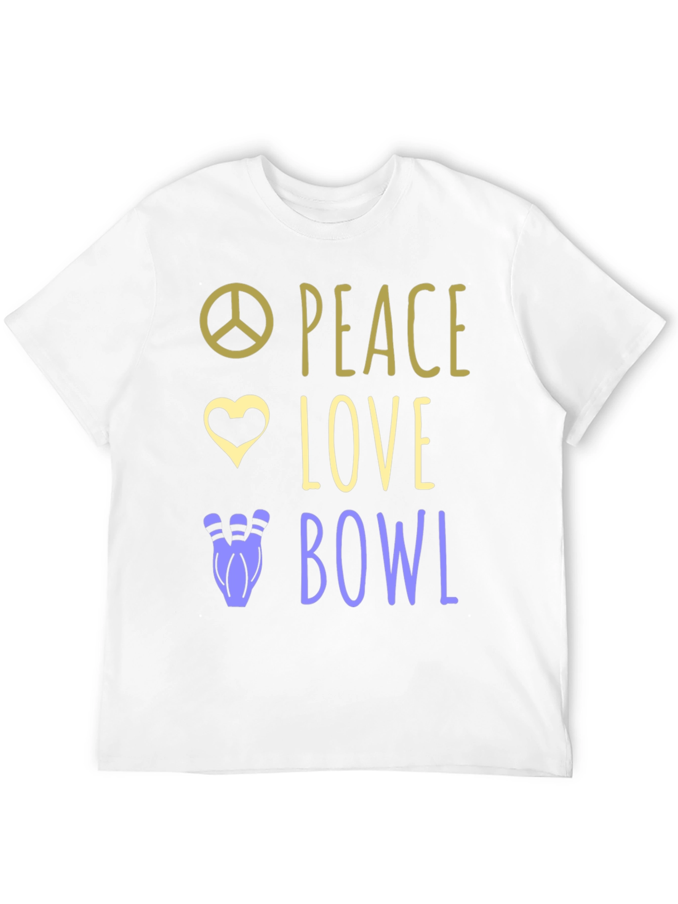 Peace Love Bowl T-Shirt Bowling Gift