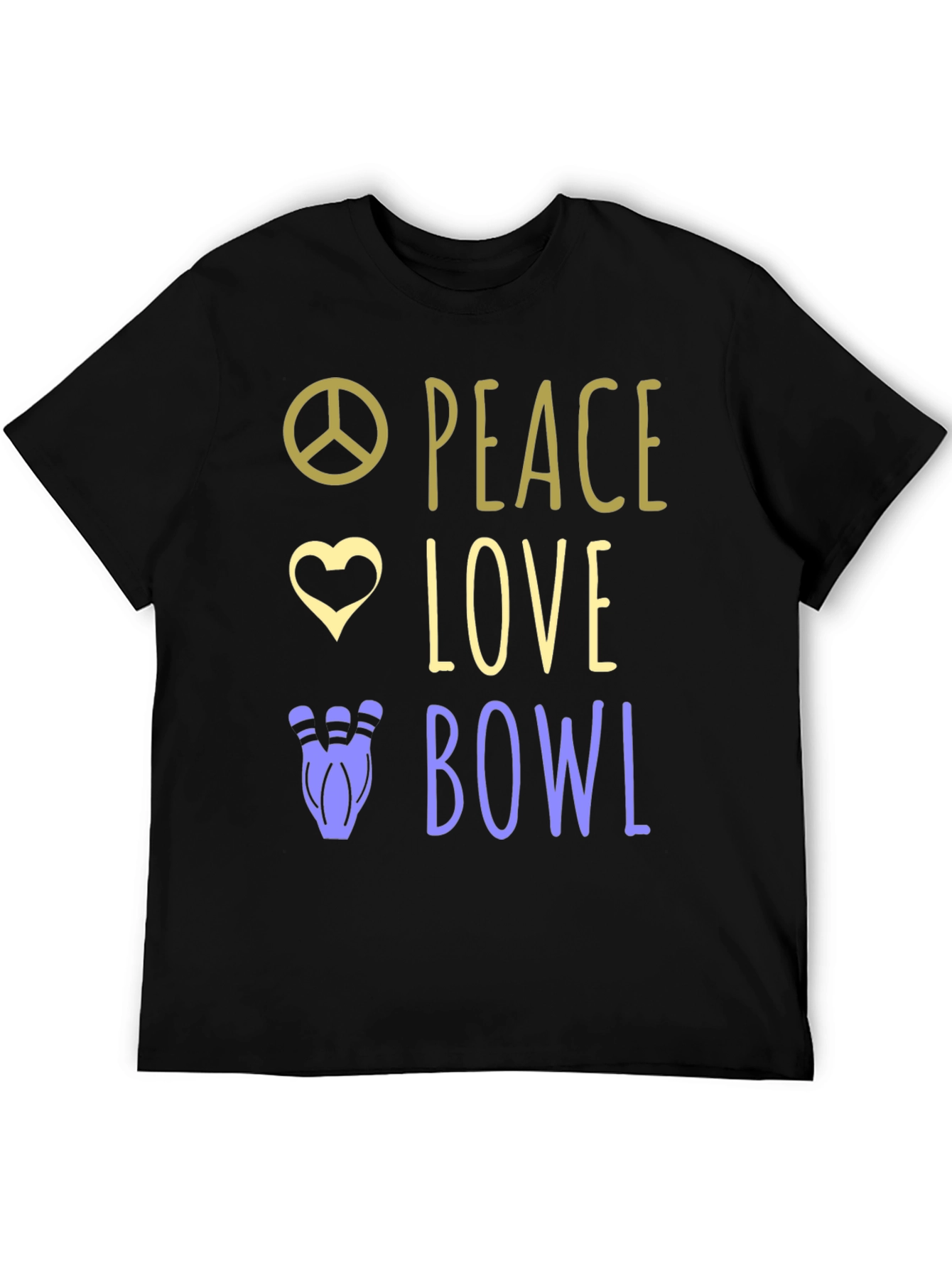 Peace Love Bowl T-Shirt Bowling Gift