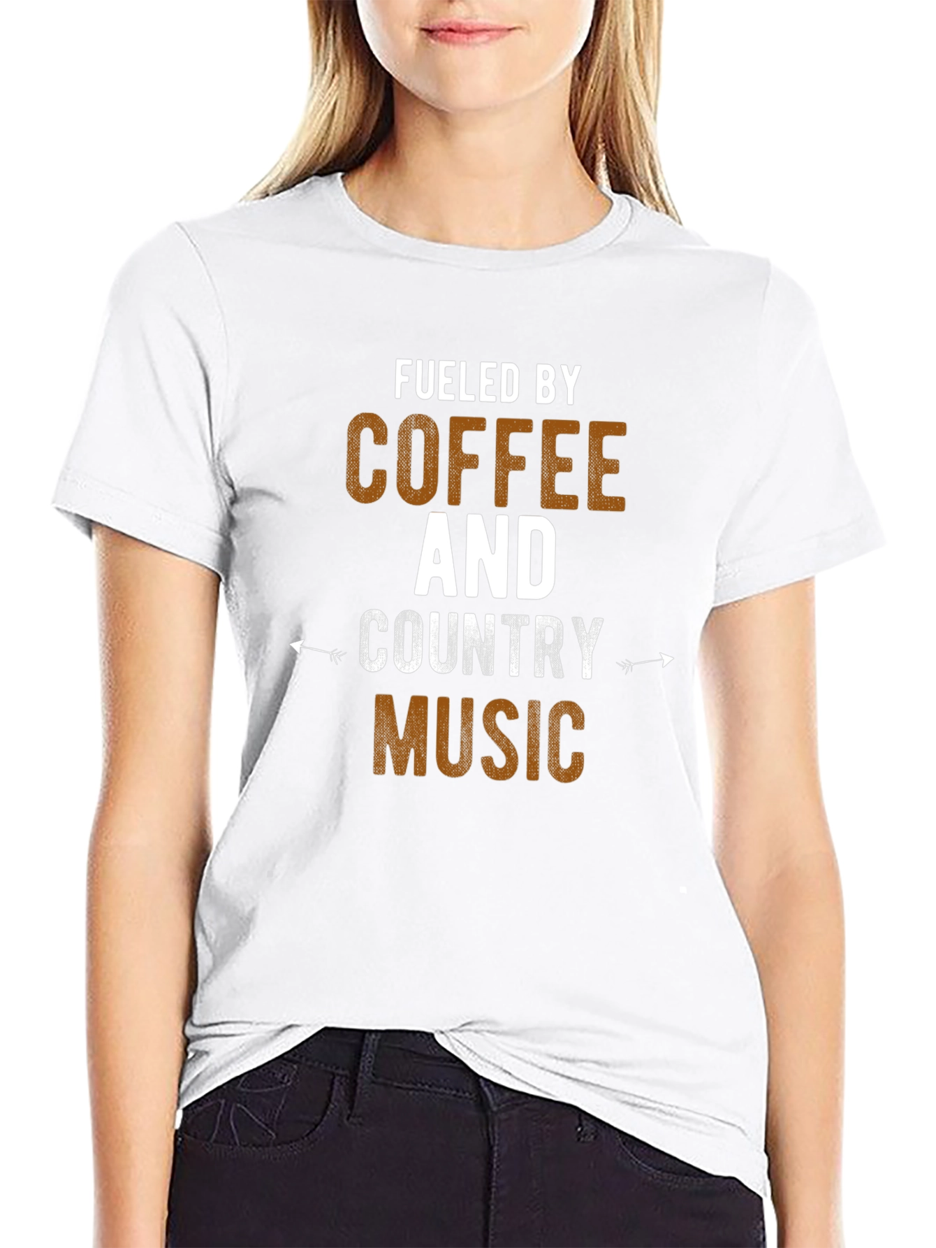 Fueled By Coffee and Country Music Graphic T-Shirt