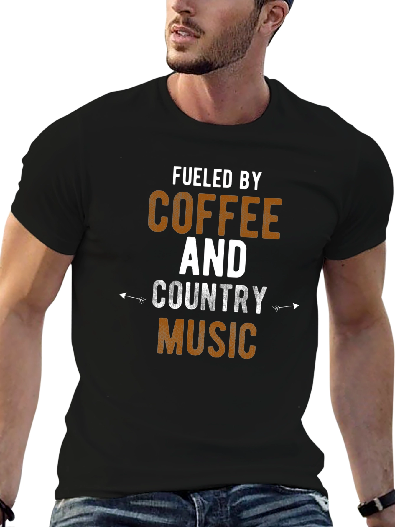 Fueled By Coffee and Country Music Graphic T-Shirt