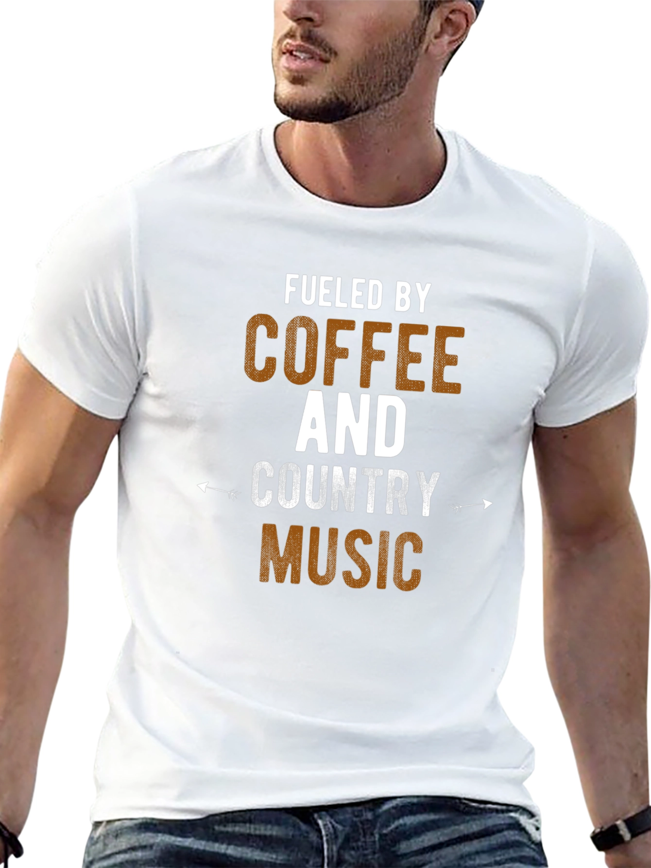Fueled By Coffee and Country Music Graphic T-Shirt