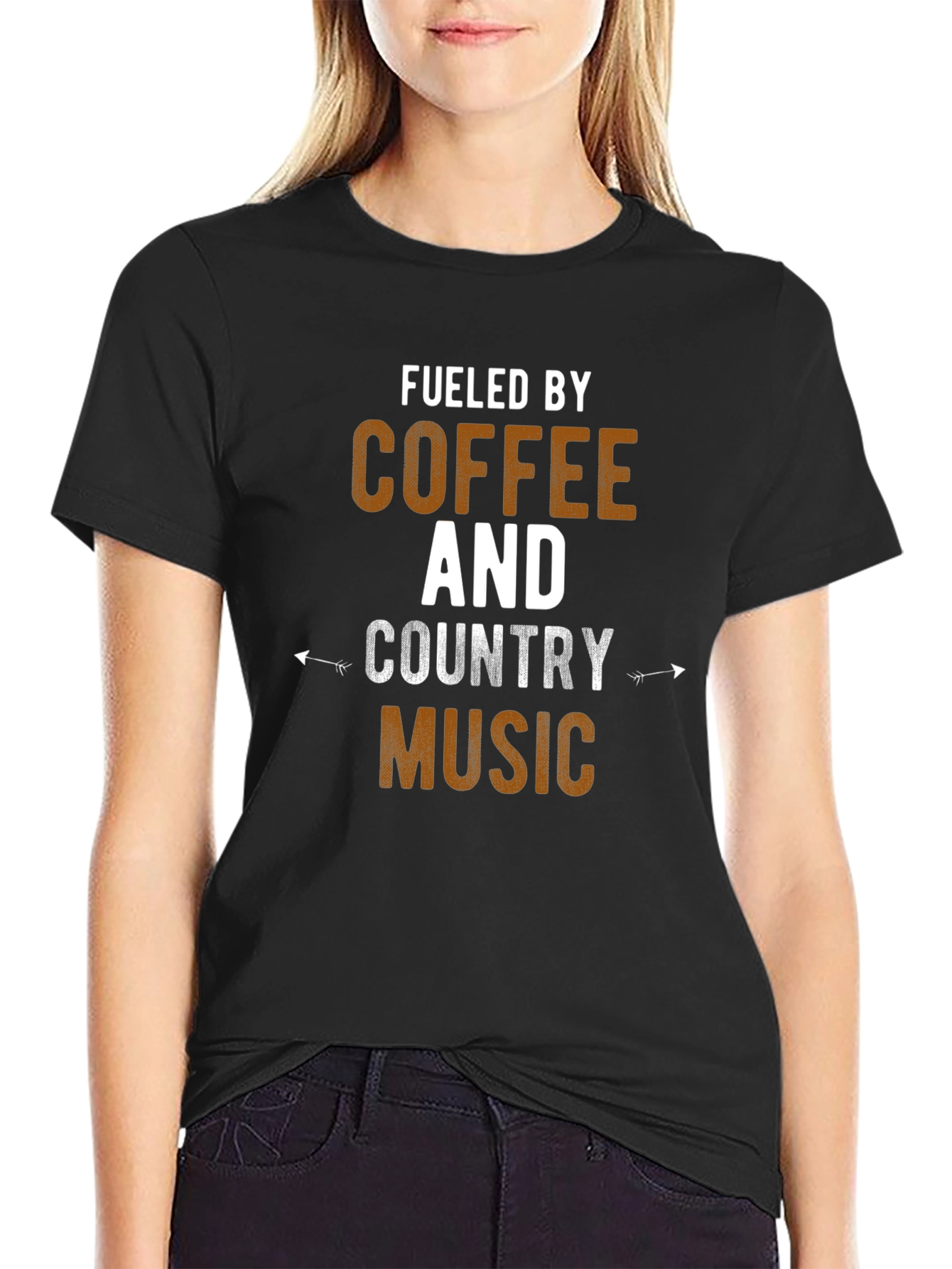 Fueled By Coffee and Country Music Graphic T-Shirt