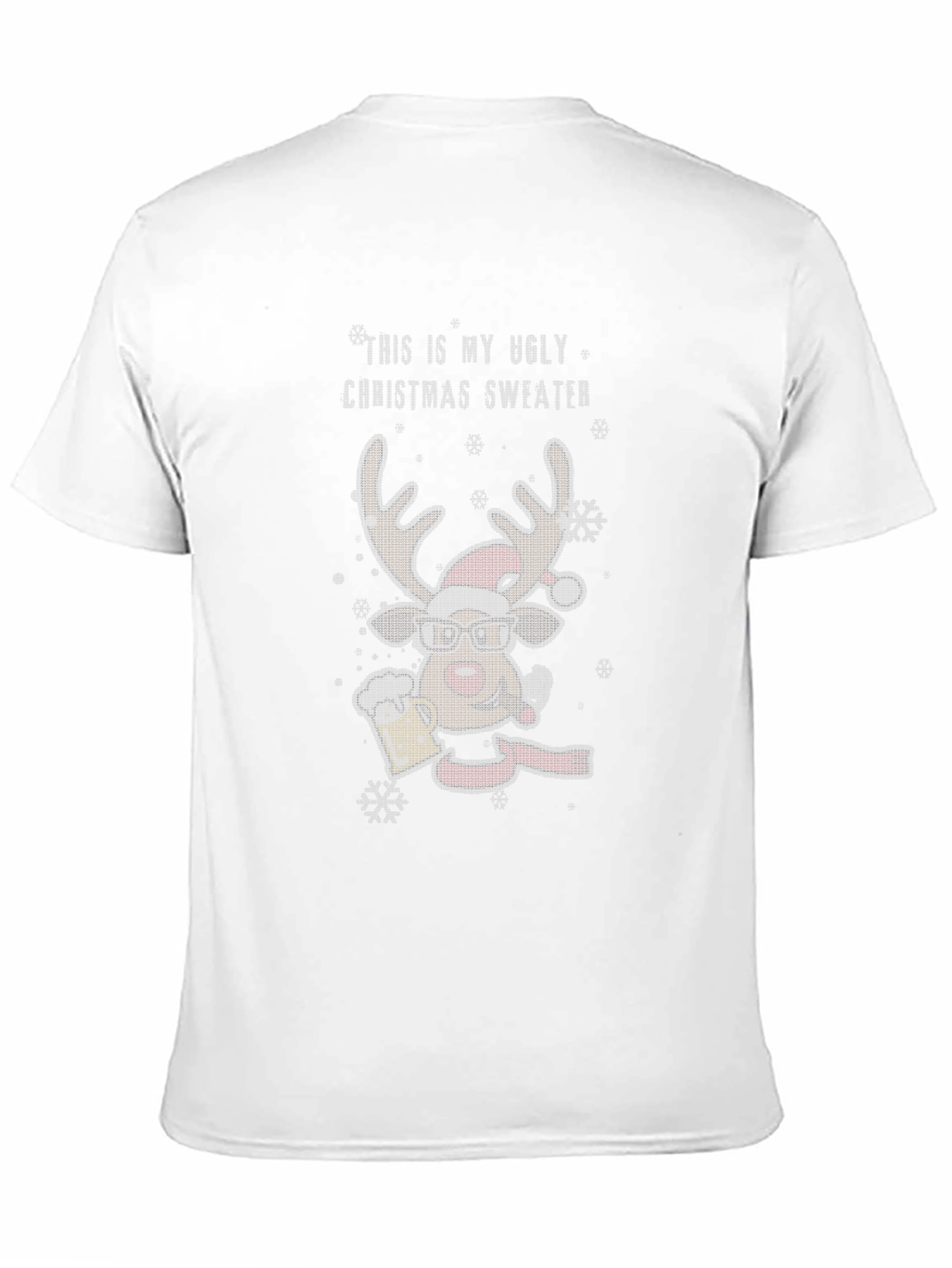 Ugly Christmas Sweater Reindeer T-Shirt