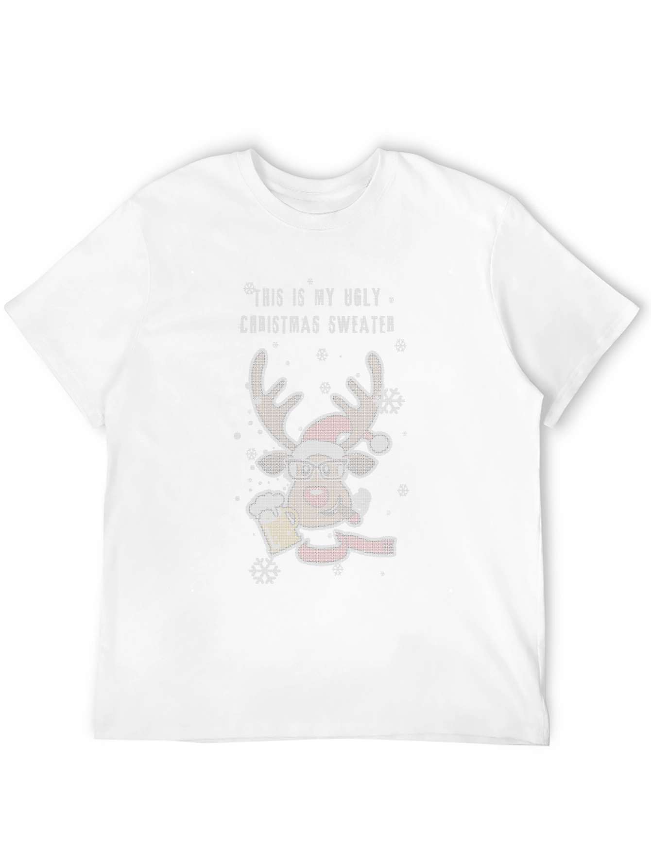 Ugly Christmas Sweater Reindeer T-Shirt