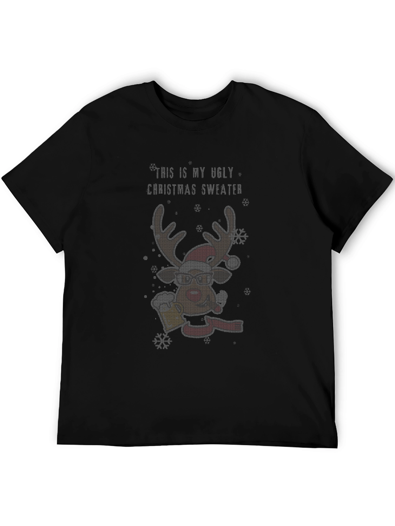 Ugly Christmas Sweater Reindeer T-Shirt