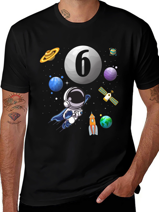 Space Adventure 6th Birthday T-Shirt