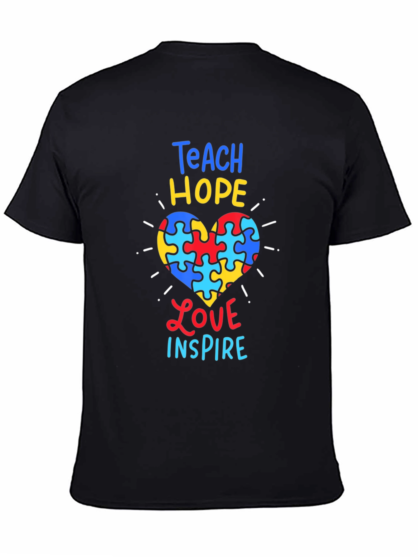 Autism Awareness Teach Hope Love Inspire T-Shirt