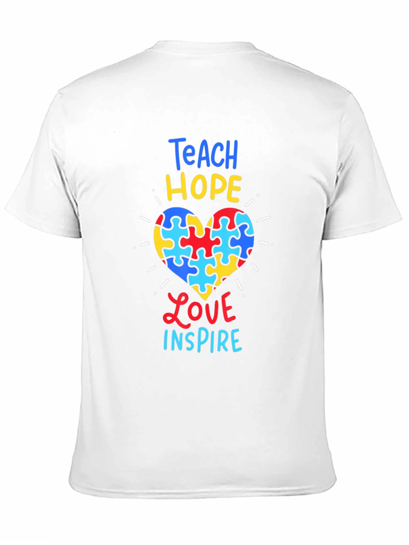 Autism Awareness Teach Hope Love Inspire T-Shirt