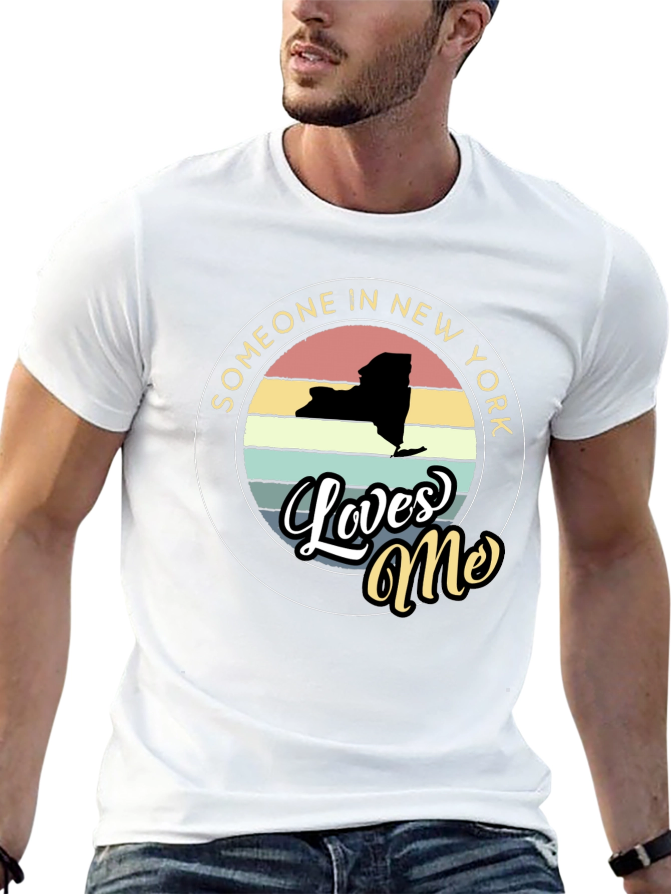 New York State Retro Loves Me Graphic T-Shirt