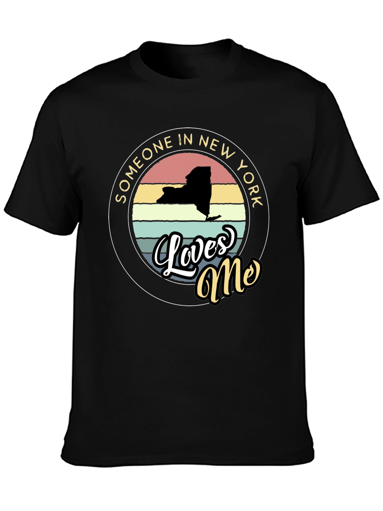 New York State Retro Loves Me Graphic T-Shirt
