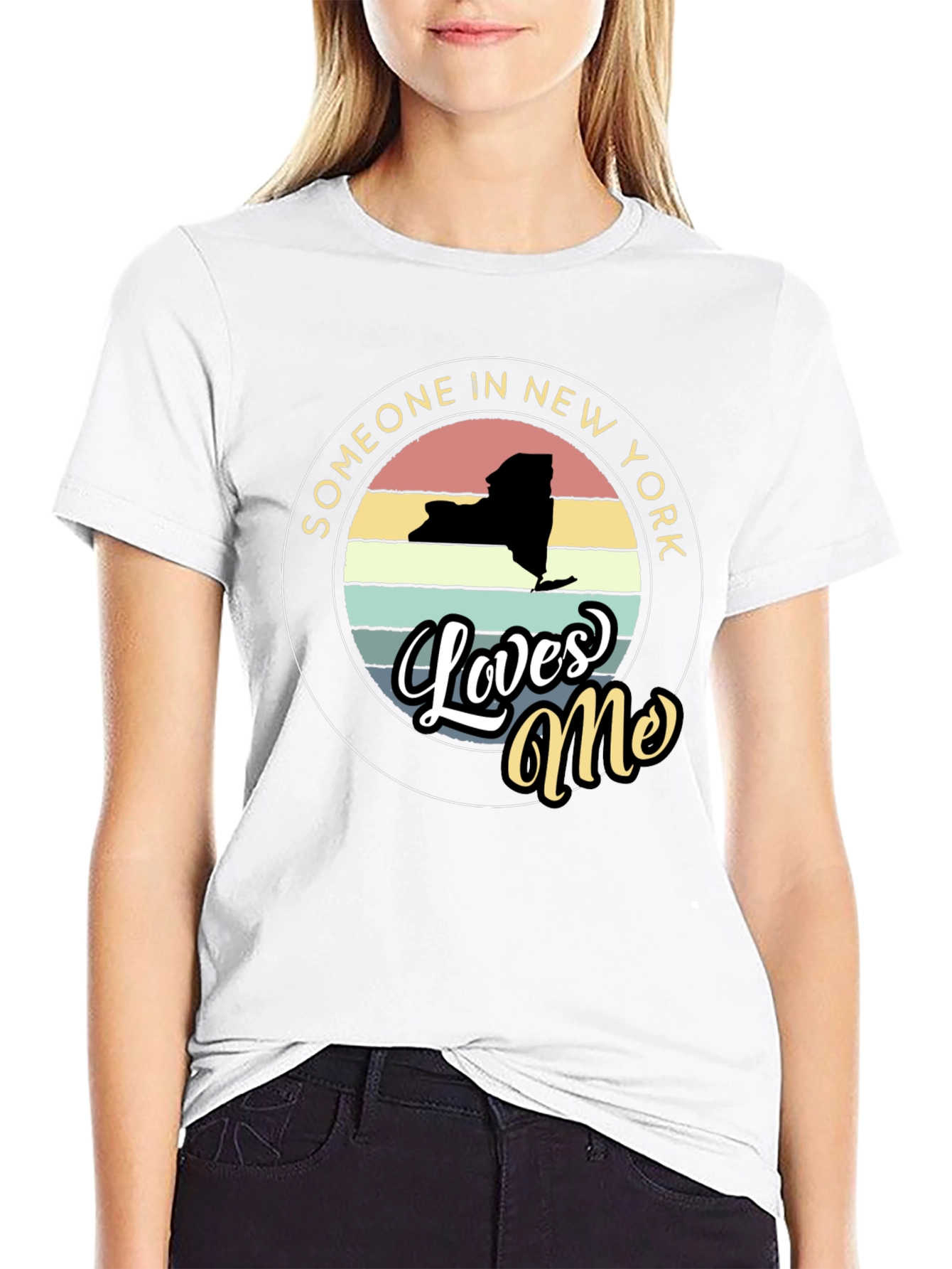 New York State Retro Loves Me Graphic T-Shirt