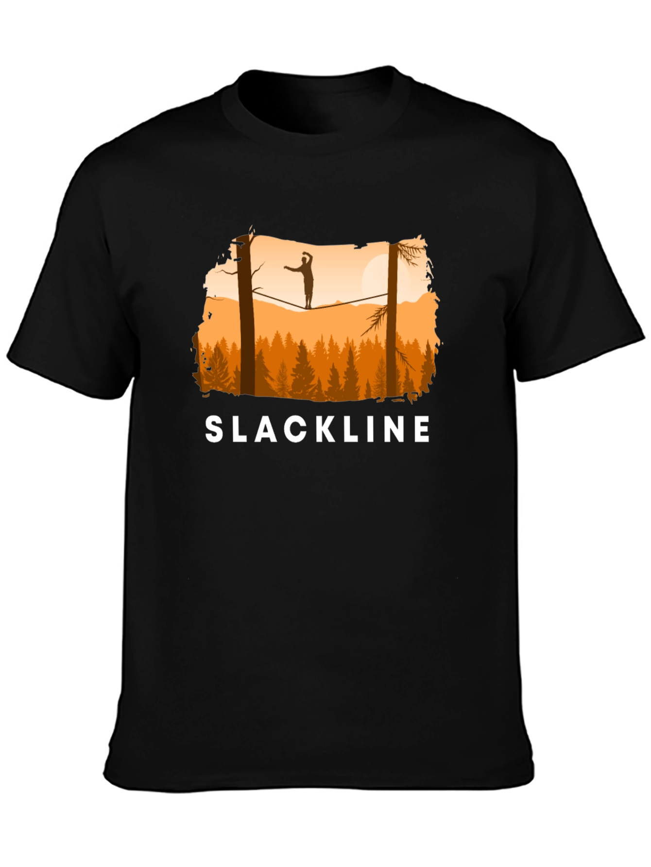Slackline T-Shirt Balance in Nature