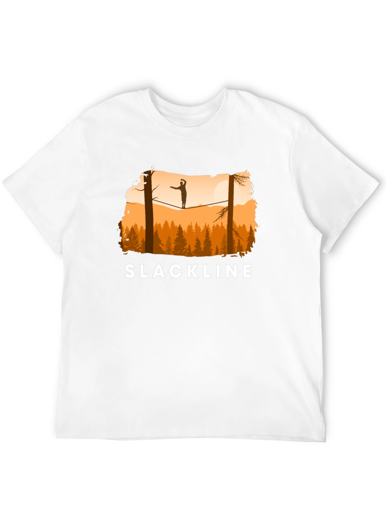 Slackline T-Shirt Balance in Nature