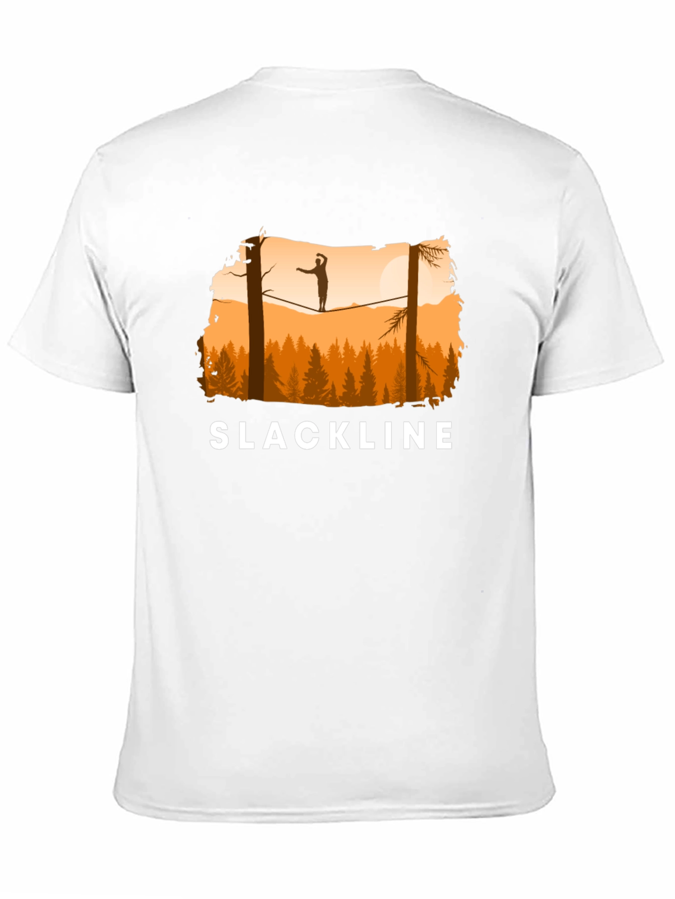Slackline T-Shirt Balance in Nature