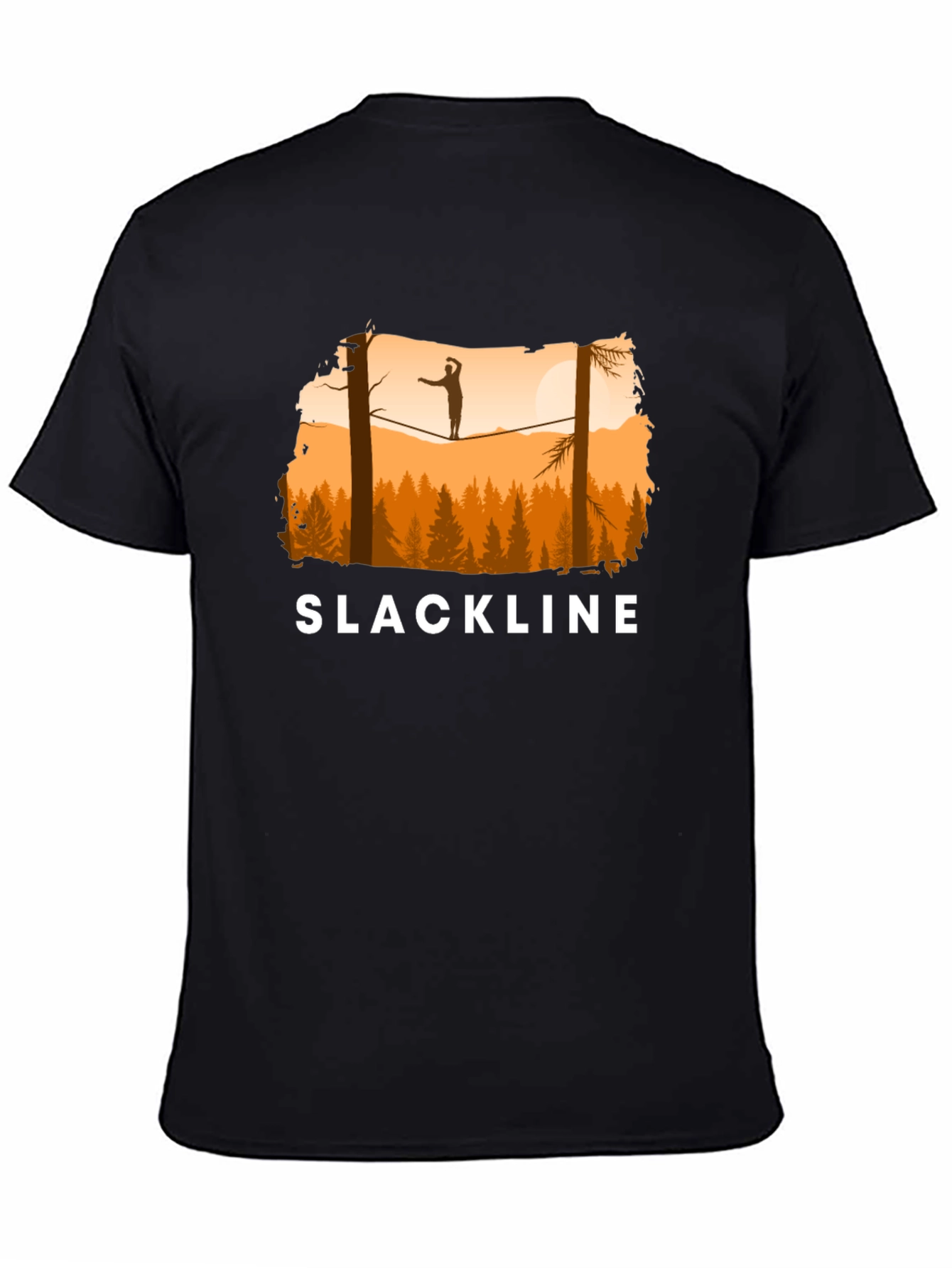 Slackline T-Shirt Balance in Nature