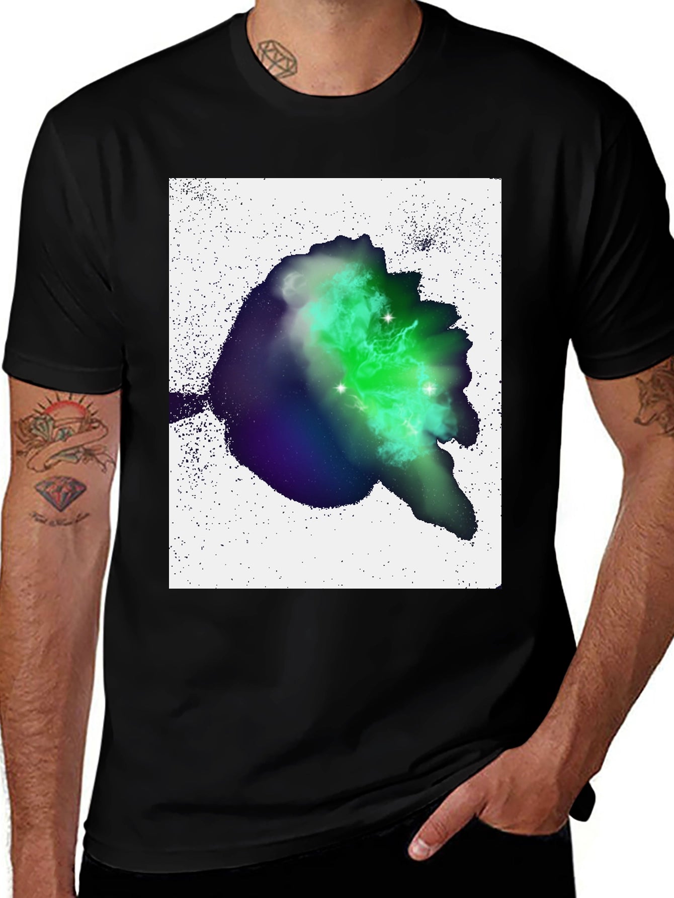 Nebula Graphic Black T-Shirt