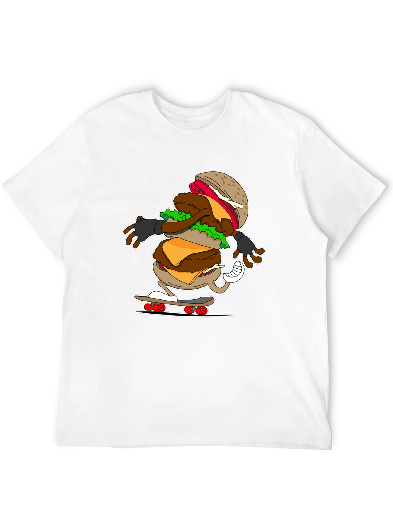 Burger Skateboarder T-Shirt: Cool & Casual