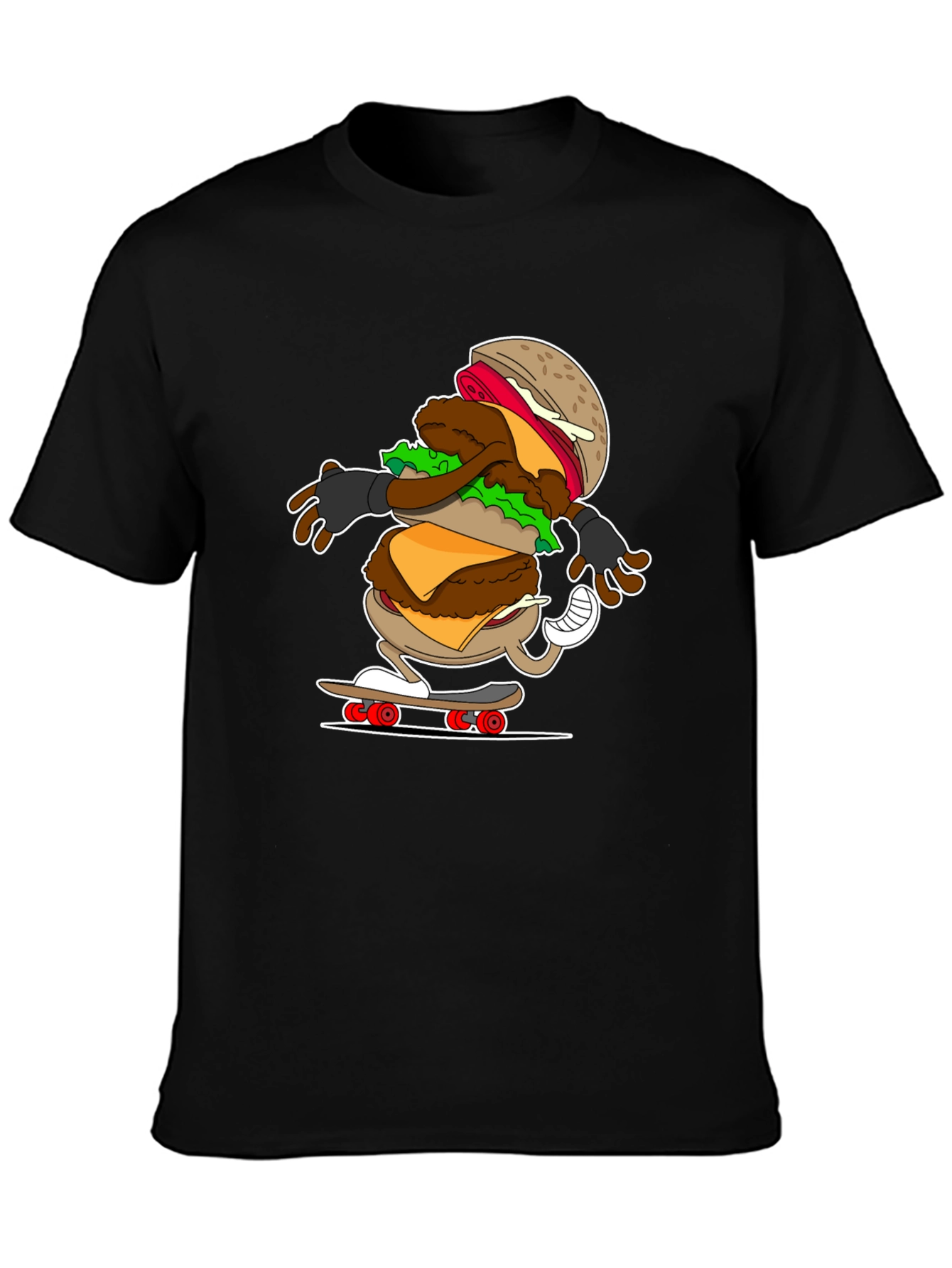 Burger Skateboarder T-Shirt: Cool & Casual
