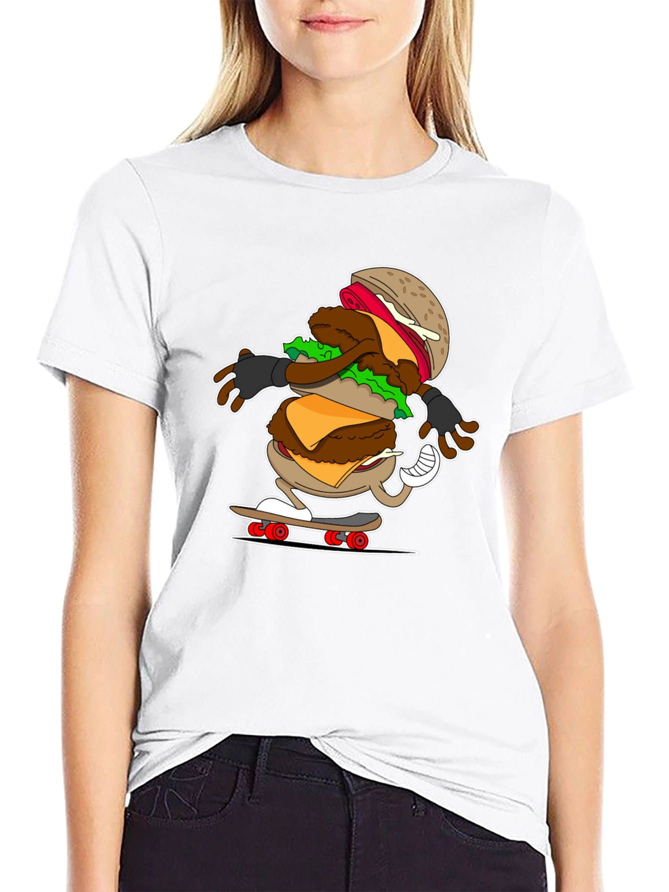 Burger Skateboarder T-Shirt: Cool & Casual