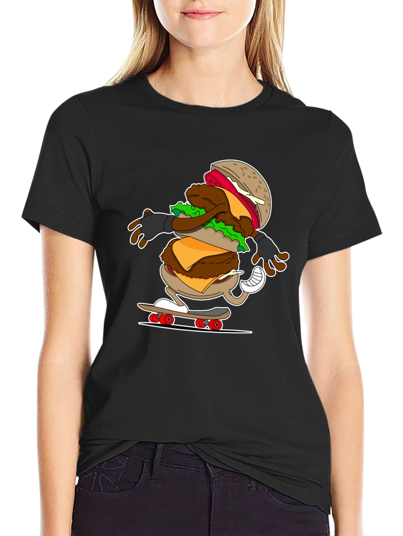 Burger Skateboarder T-Shirt: Cool & Casual