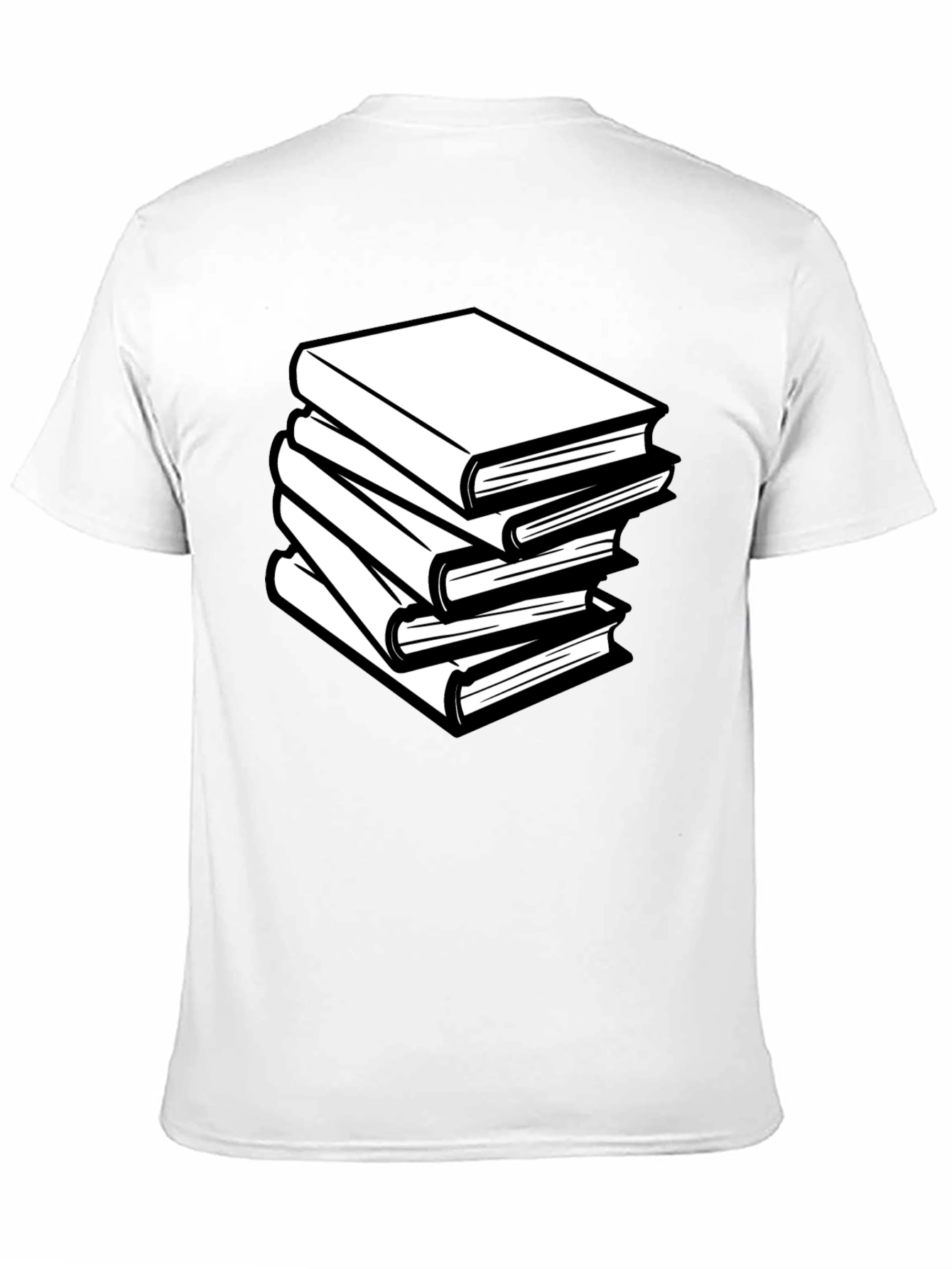 Book Stack T-Shirt - Black Graphic Tee