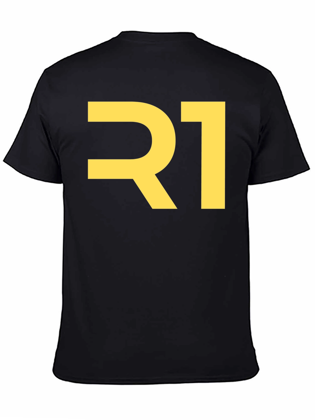Bold R1 Graphic Tee - Black Cotton Blend