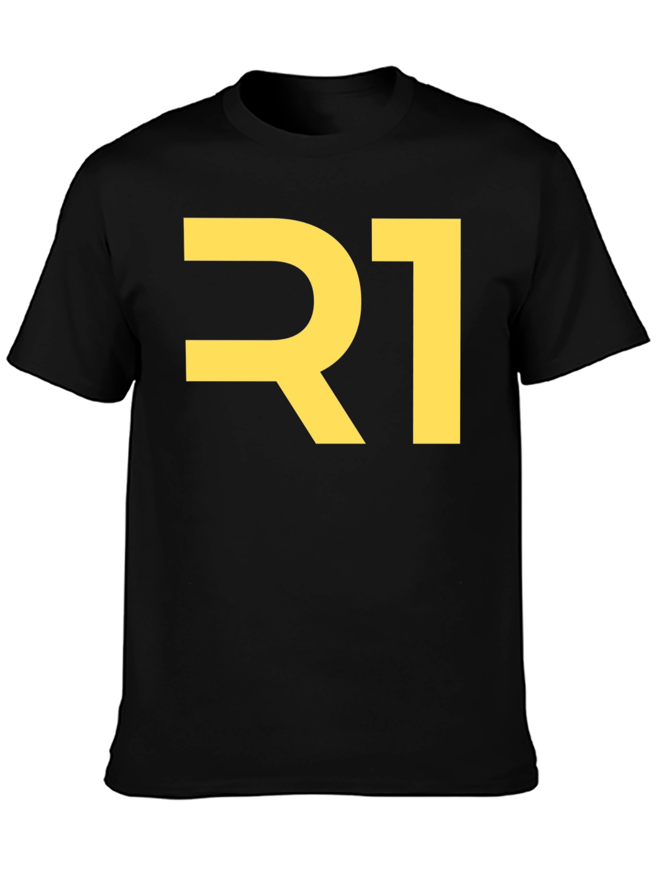Bold R1 Graphic Tee - Black Cotton Blend