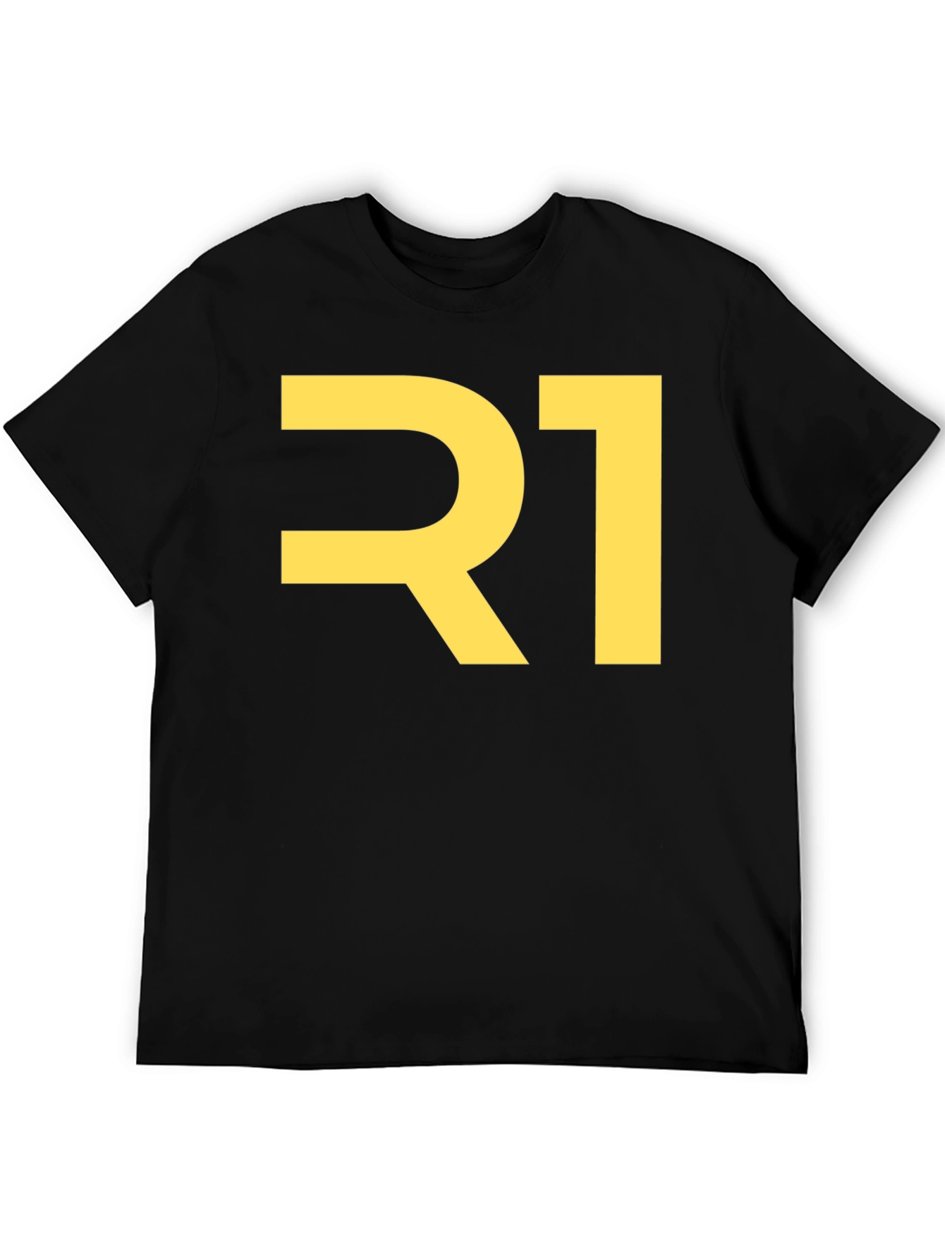 Bold R1 Graphic Tee - Black Cotton Blend