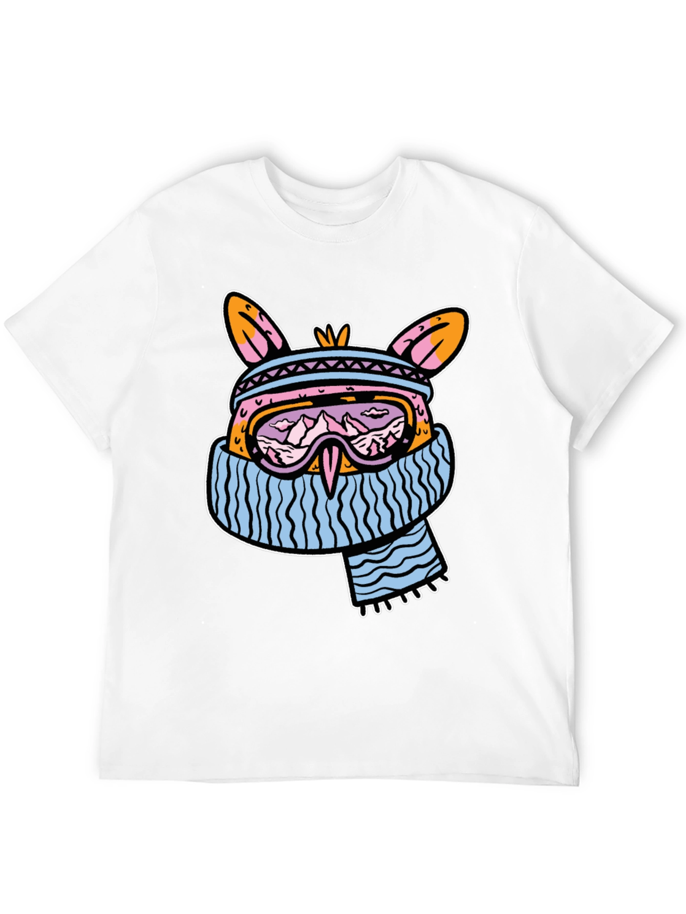 Cool Winter Bunny Graphic T-Shirt