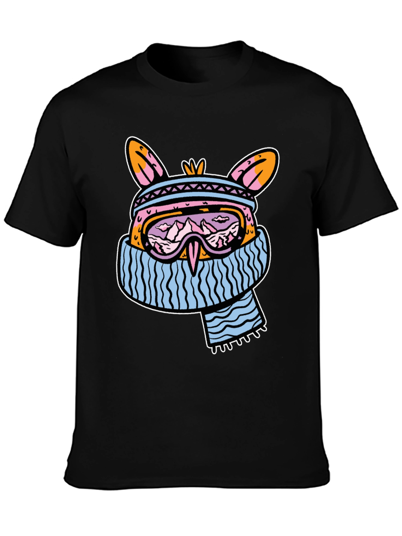 Cool Winter Bunny Graphic T-Shirt