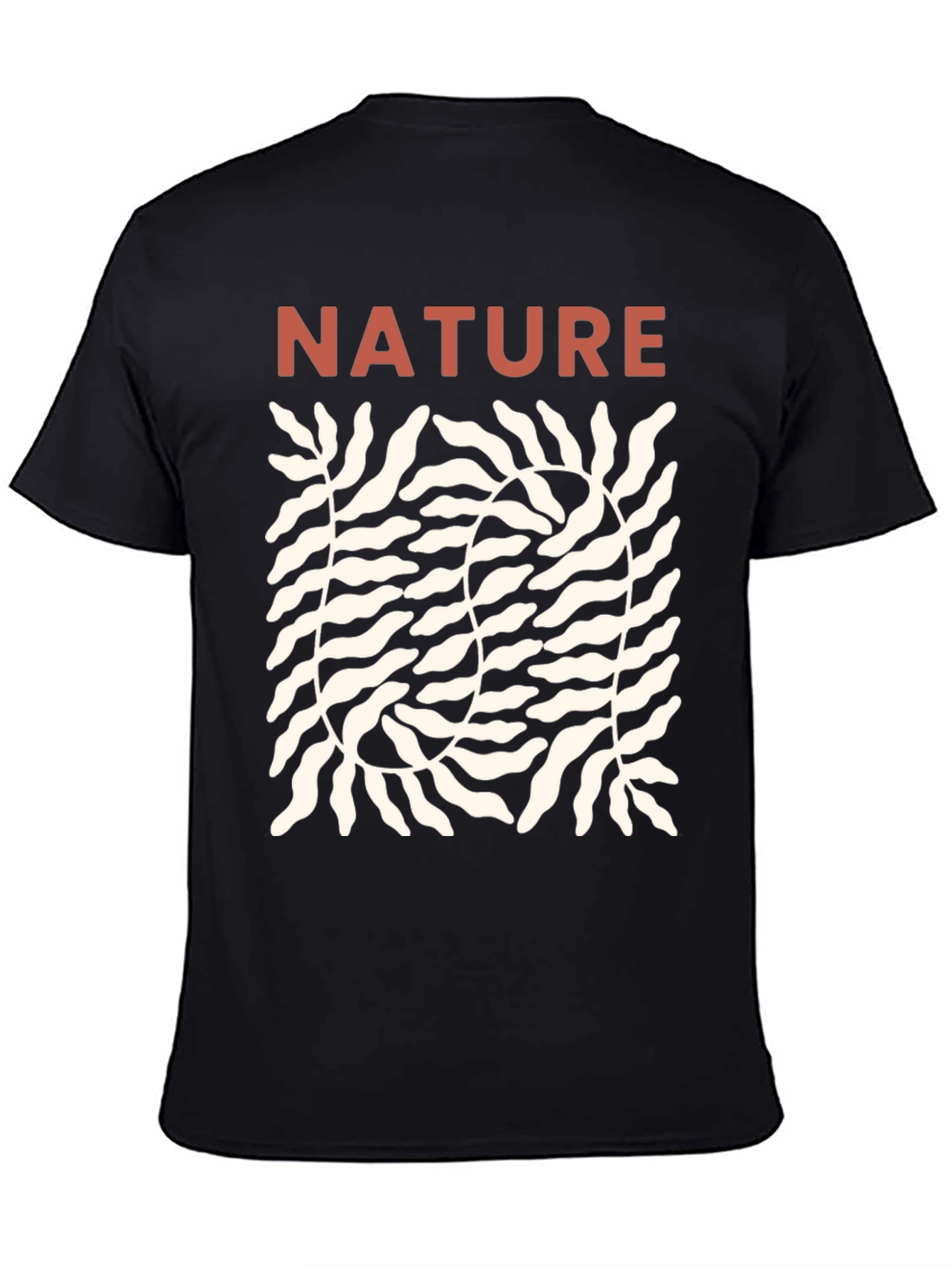 Nature Graphic Print Black T-Shirt
