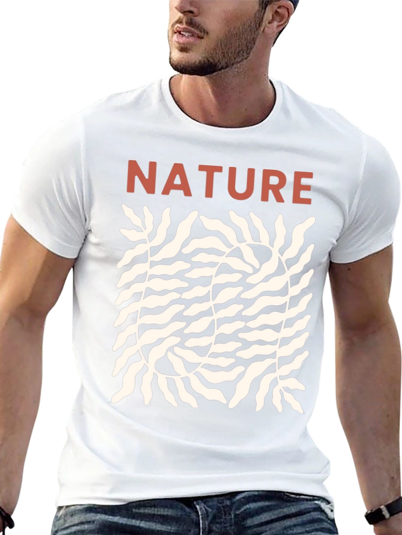 Nature Graphic Print Black T-Shirt