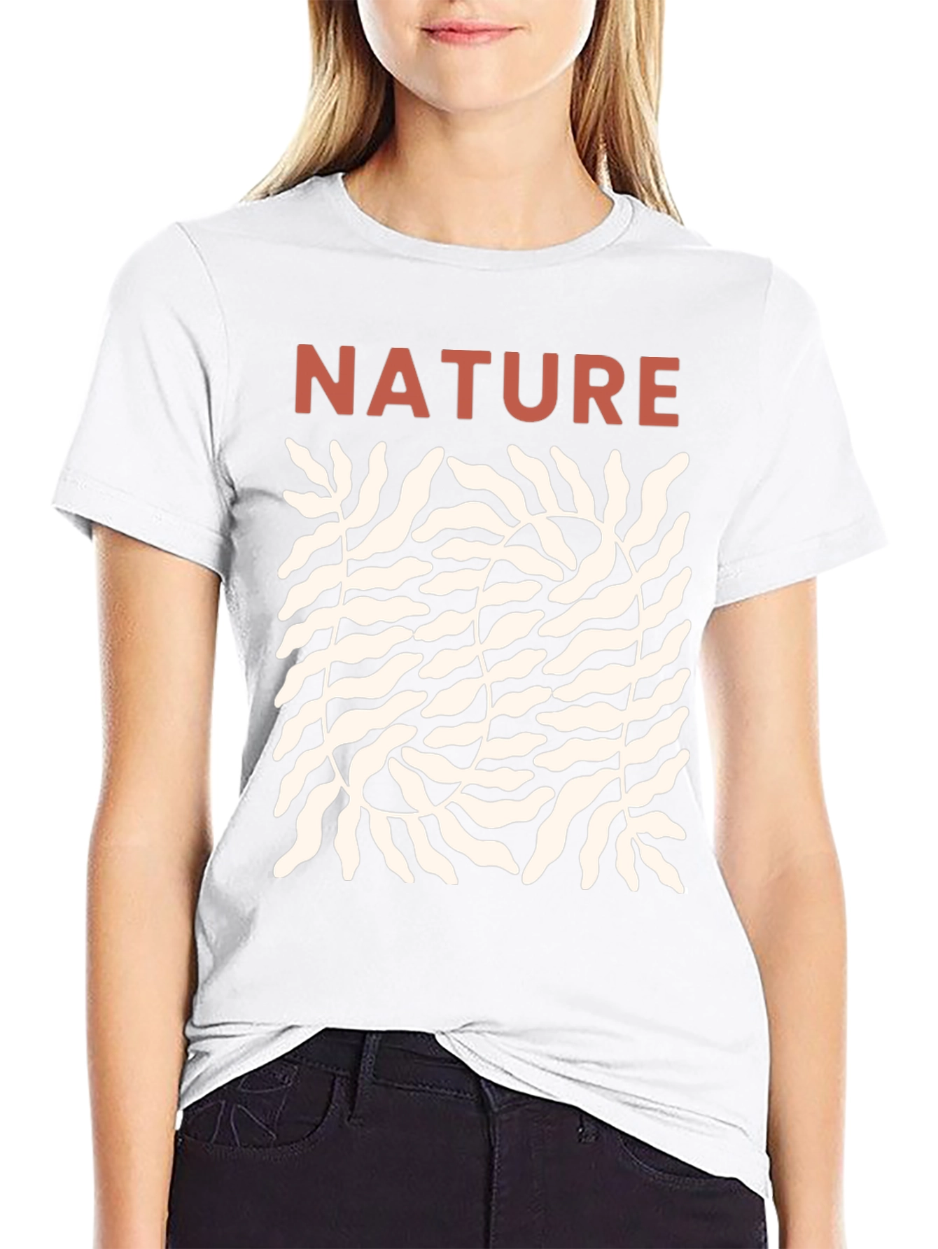Nature Graphic Print Black T-Shirt