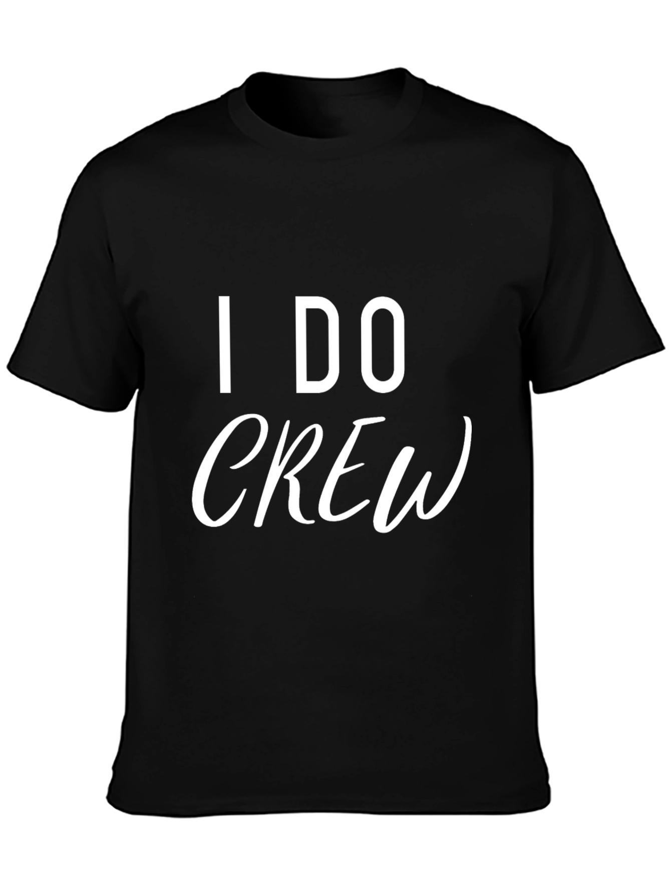 I DO Crew Black T-Shirt Wedding Party Tee