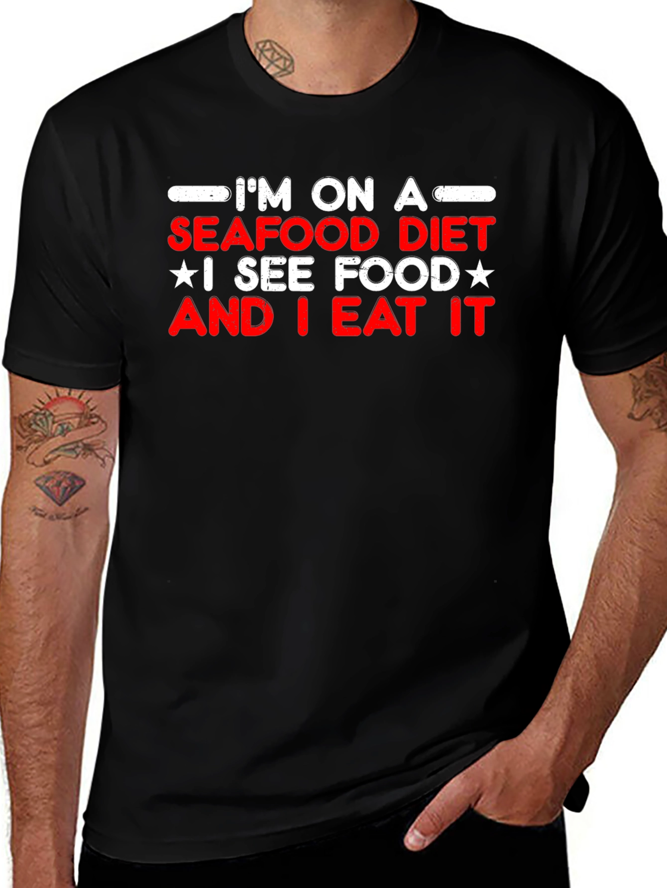Seafood Diet Graphic Tee - Eat What You See!