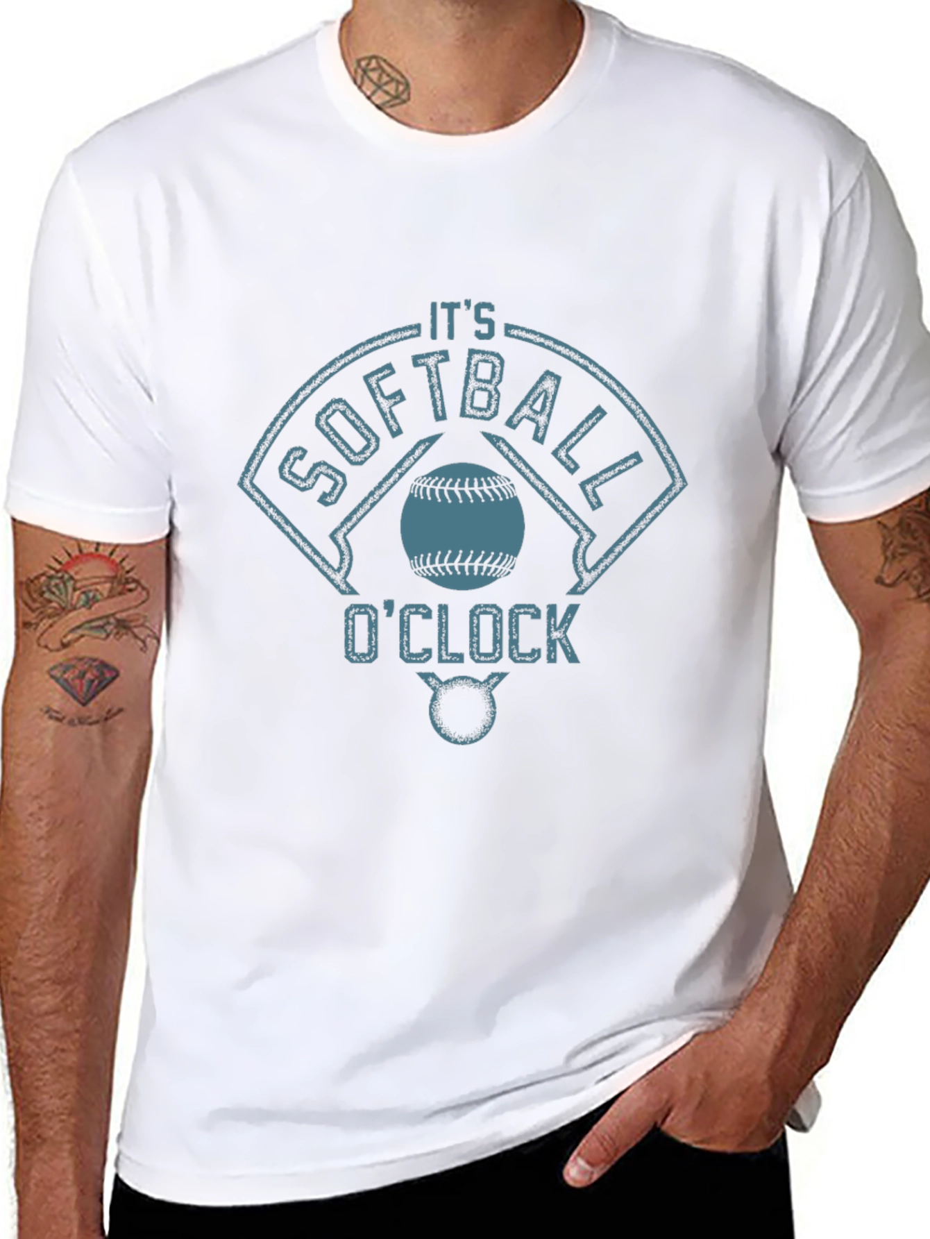 Softball OClock Mens Graphic Tee