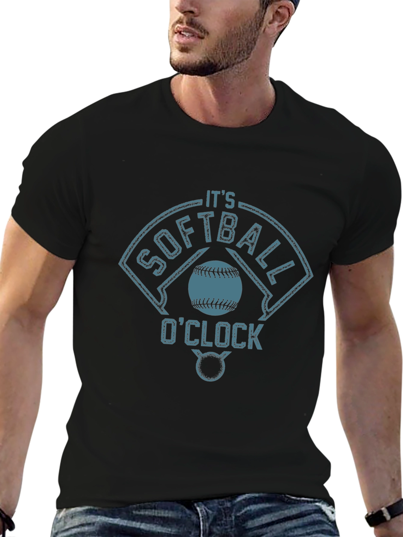 Softball OClock Mens Graphic Tee