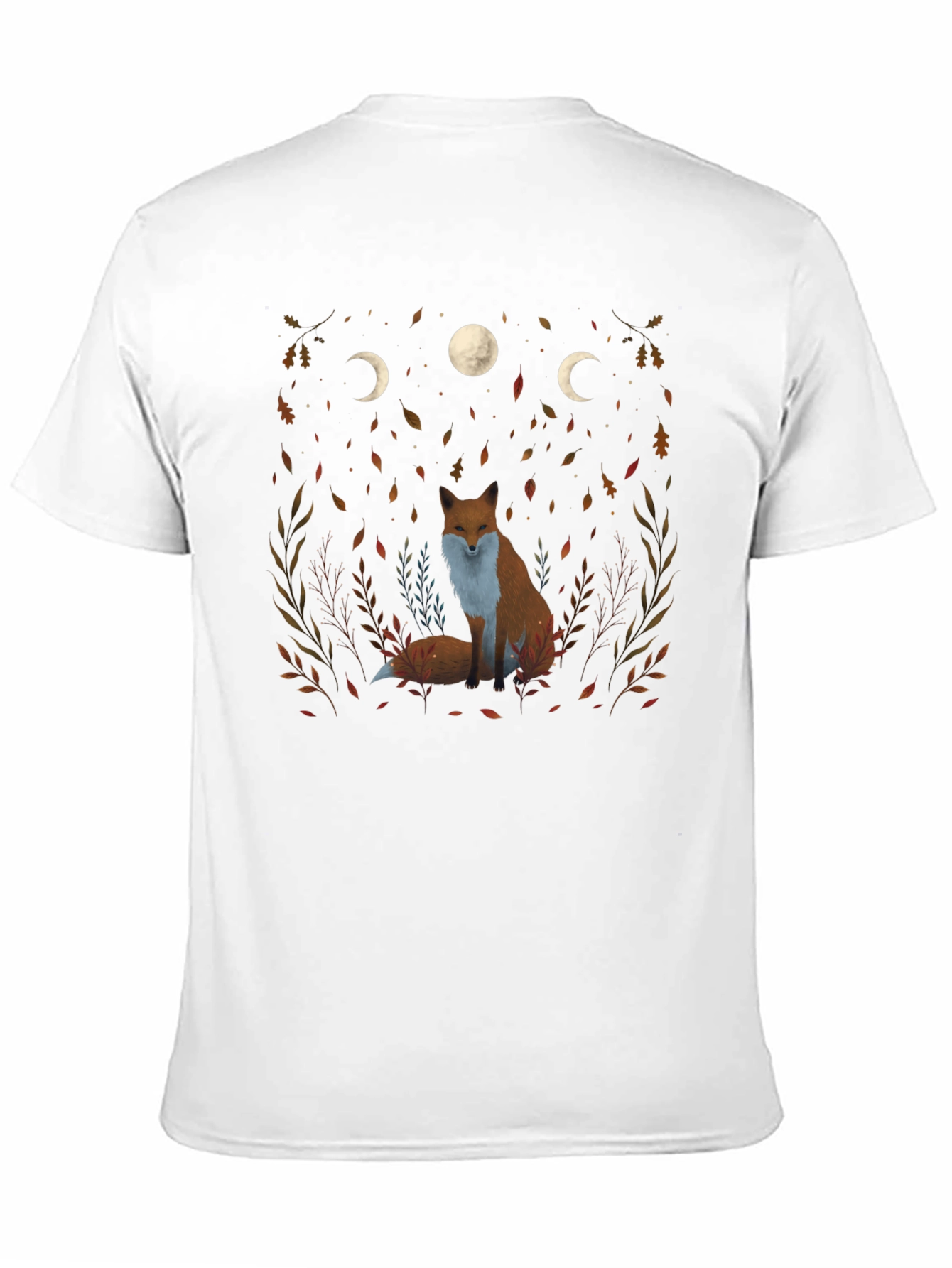 Fox and Moon Phase Graphic Tee